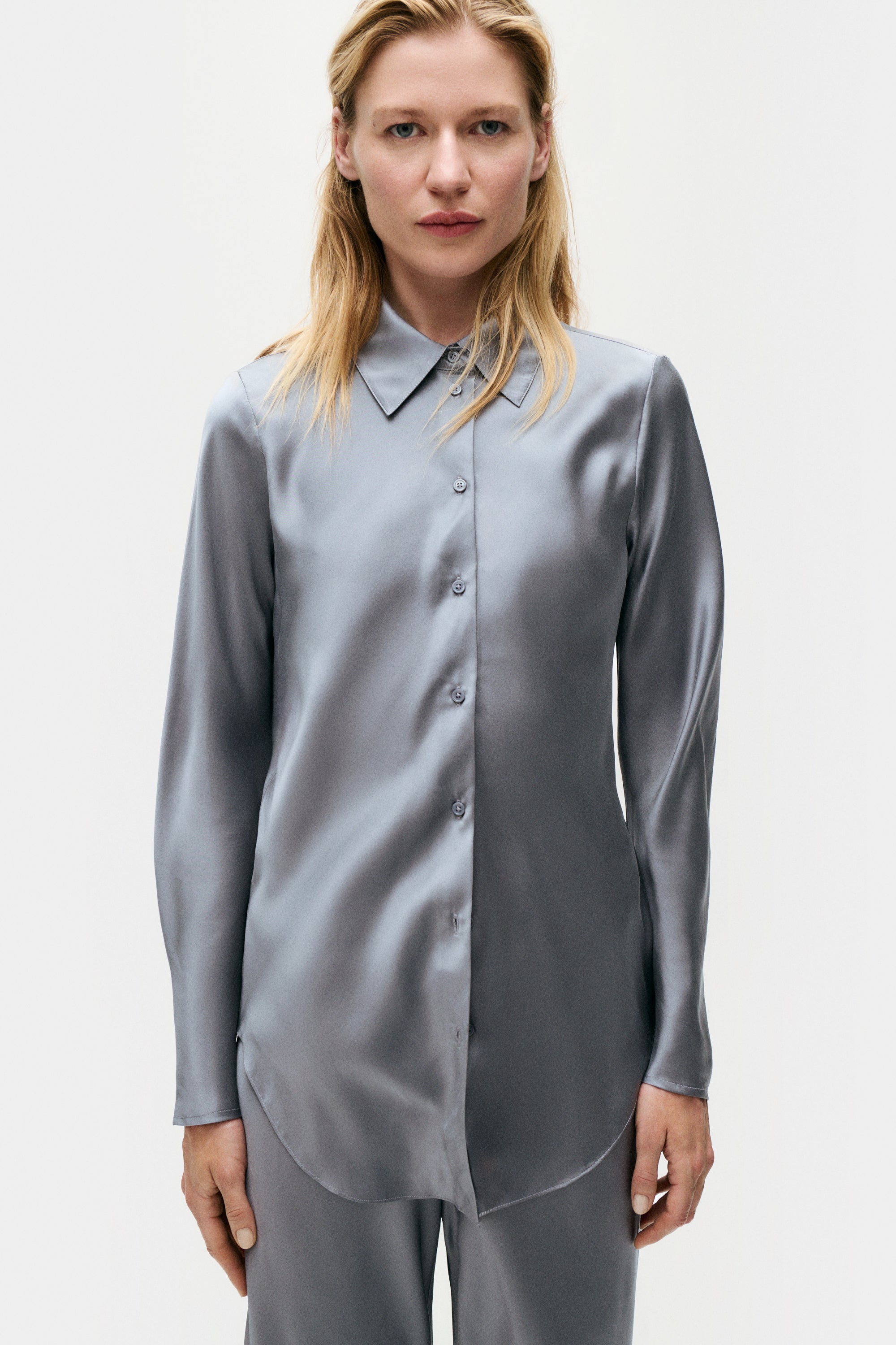 SILK LAUNDRY BIAS CUT SHIRT - 3 COLORS