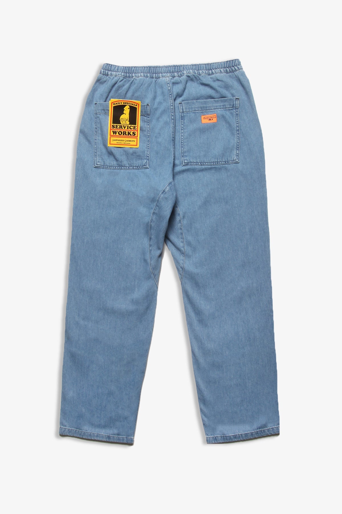 SERVICE WORKS CLASSIC CHEF PANTS LIGHT WASHED DENIM