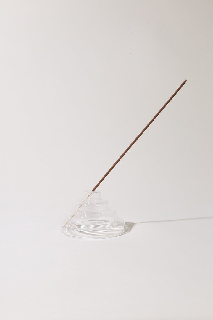 YIELD GLASS MESO INCENSE HOLDER - CLEAR