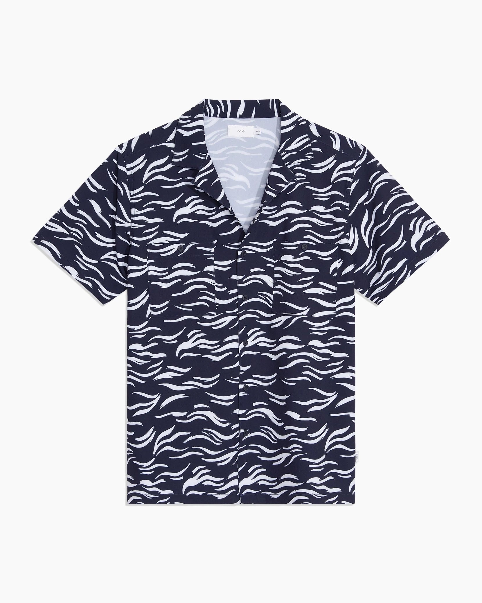 ONIA MENS VACATION SHIRT - DEEP NAVY WAVES