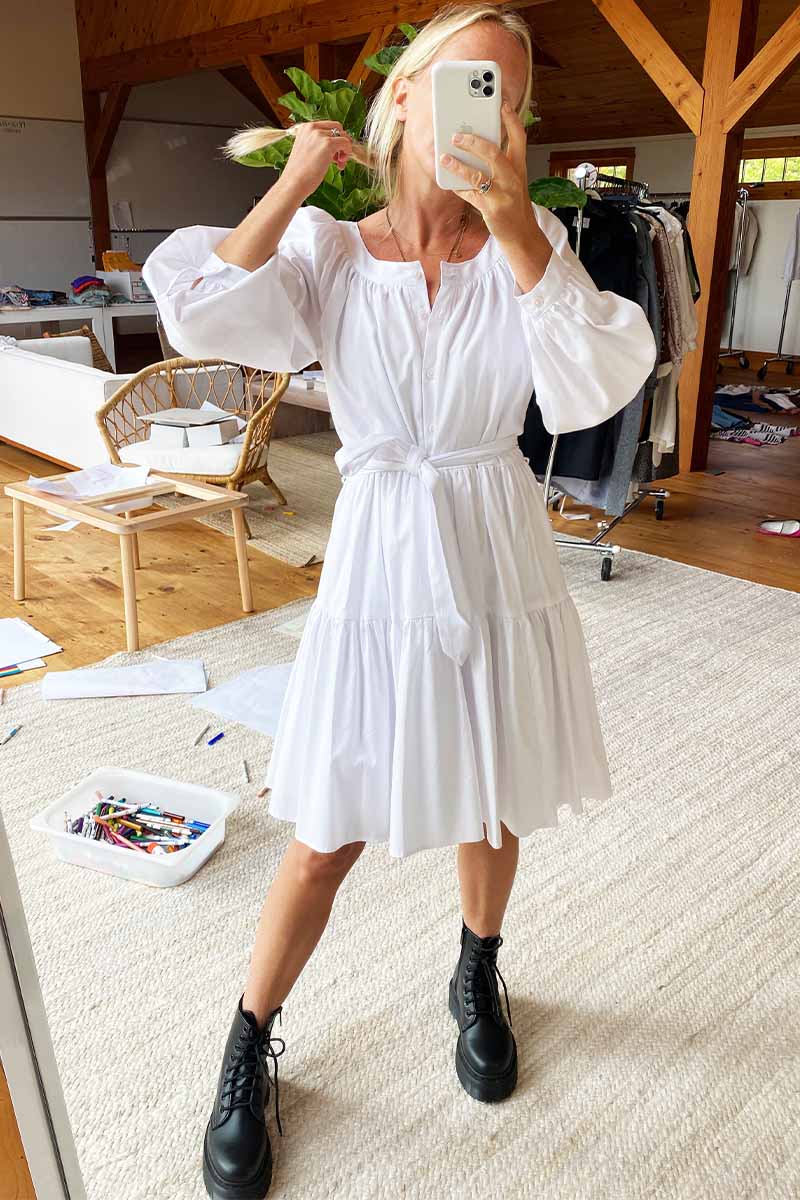 EMERSON FRY ODETTE TIER DRESS - WHITE *FINAL SALE EMERSON FRY ODETTE TIER DRESS - WHITE *FINAL SALE
