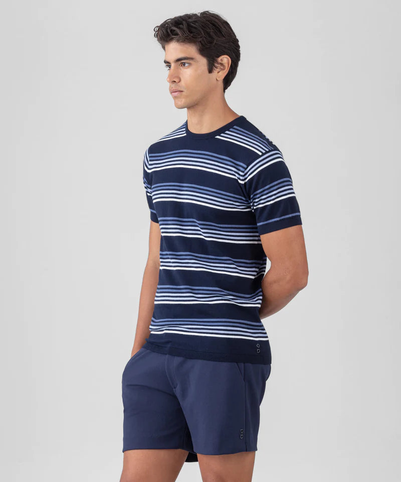 RON DORFF KNITTED STRIPED T-SHIRT - 2 COLORS