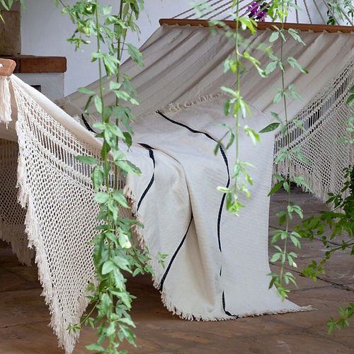 UNDER THE BOUGH OLIMPIA BLANKET - CHARCOAL