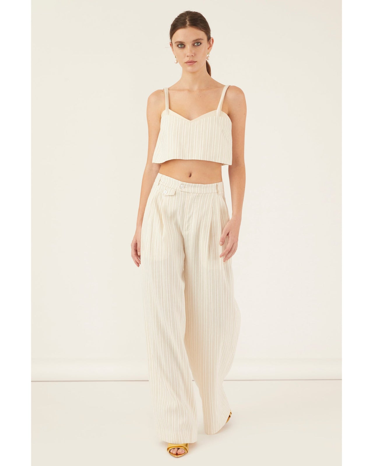 MARISSA WEBB PALMER HIGH WAIST STRIPE TROUSER - PORTOFINO STRIPE