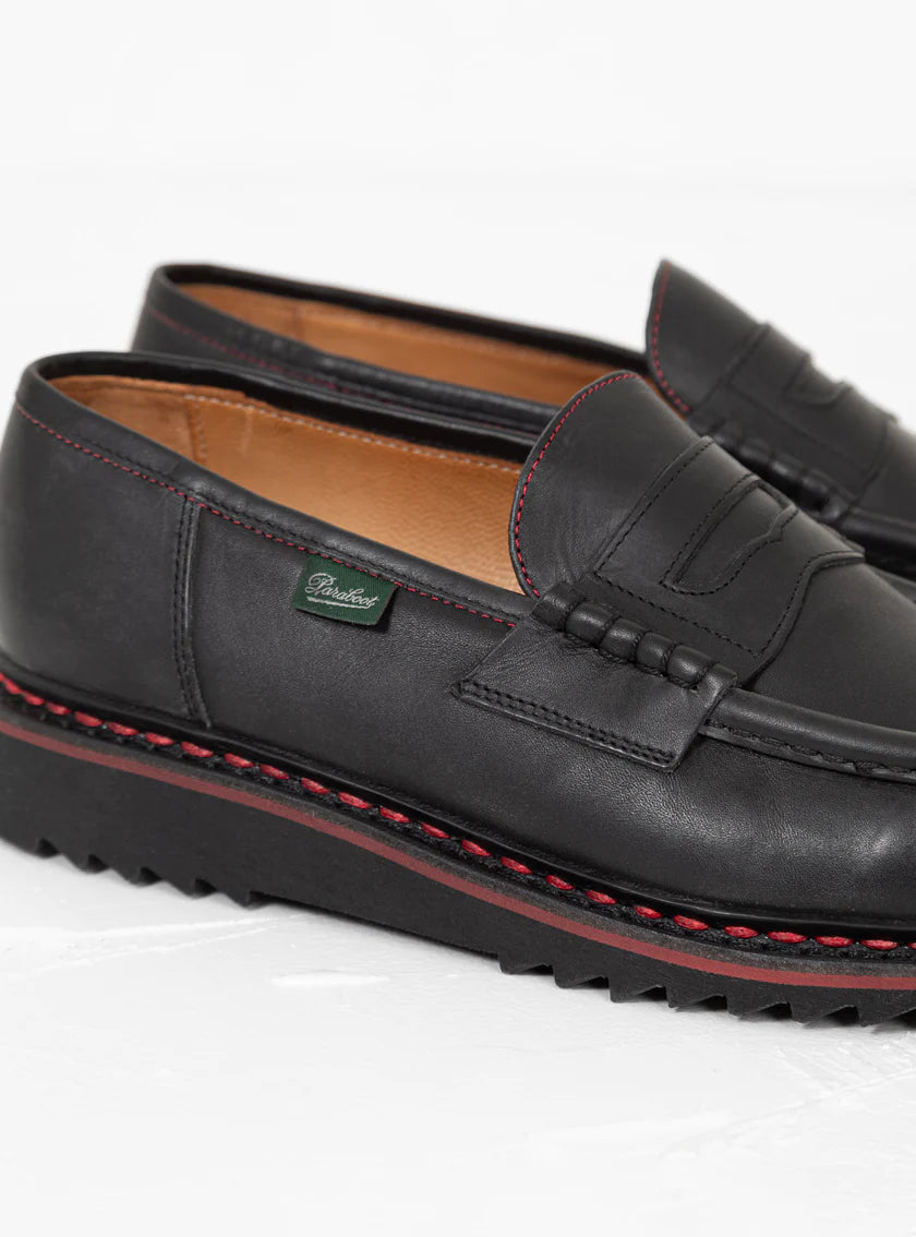 PARABOOT REIMS SPORT - ROUGE LISSE NOIR – HAUS OF HANZ PARABOOT REIMS SPORT - ROUGE LISSE NOIR – HAUS OF HANZ