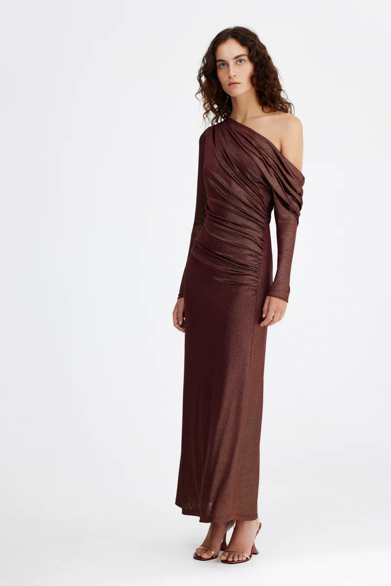 SIGNIFICANT OTHER LILIANA MAXI DRESS - CHOCOLATE