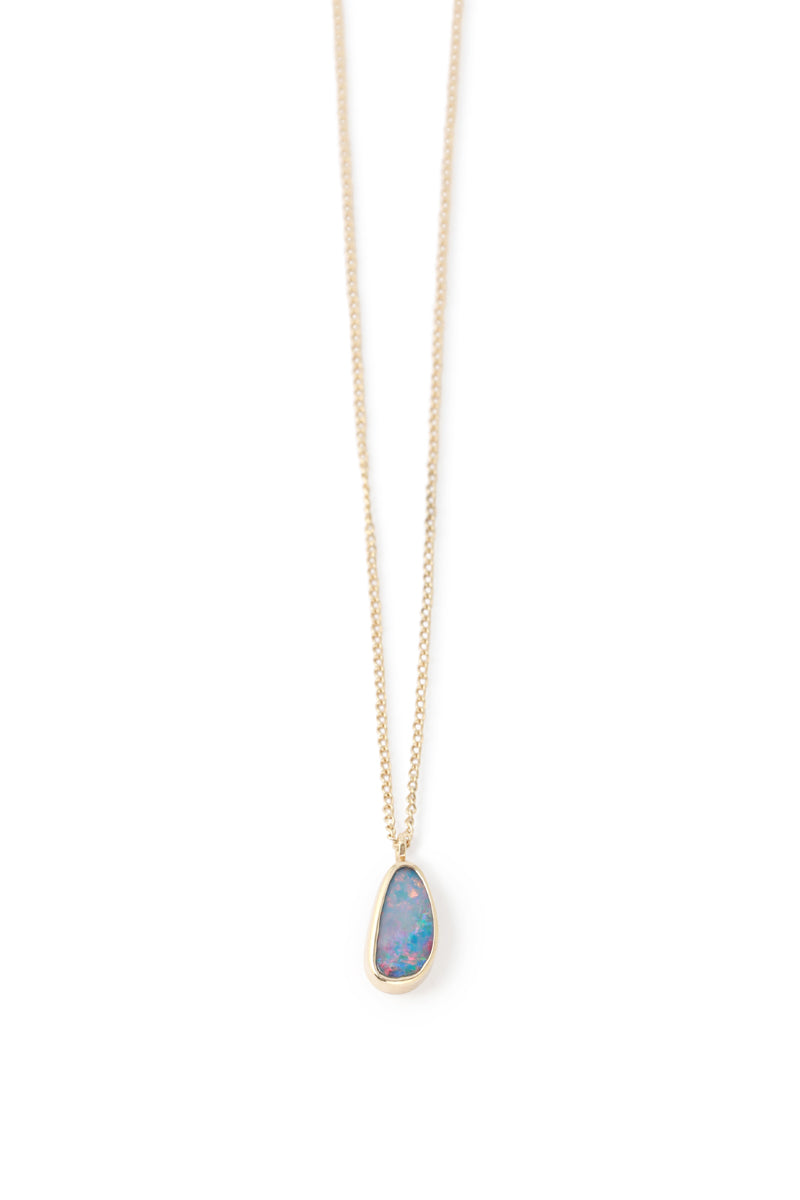 MELISSA JOY MANNING SMALL FREEFORM OPAL PENDANT NECKLACE - 14K GOLD