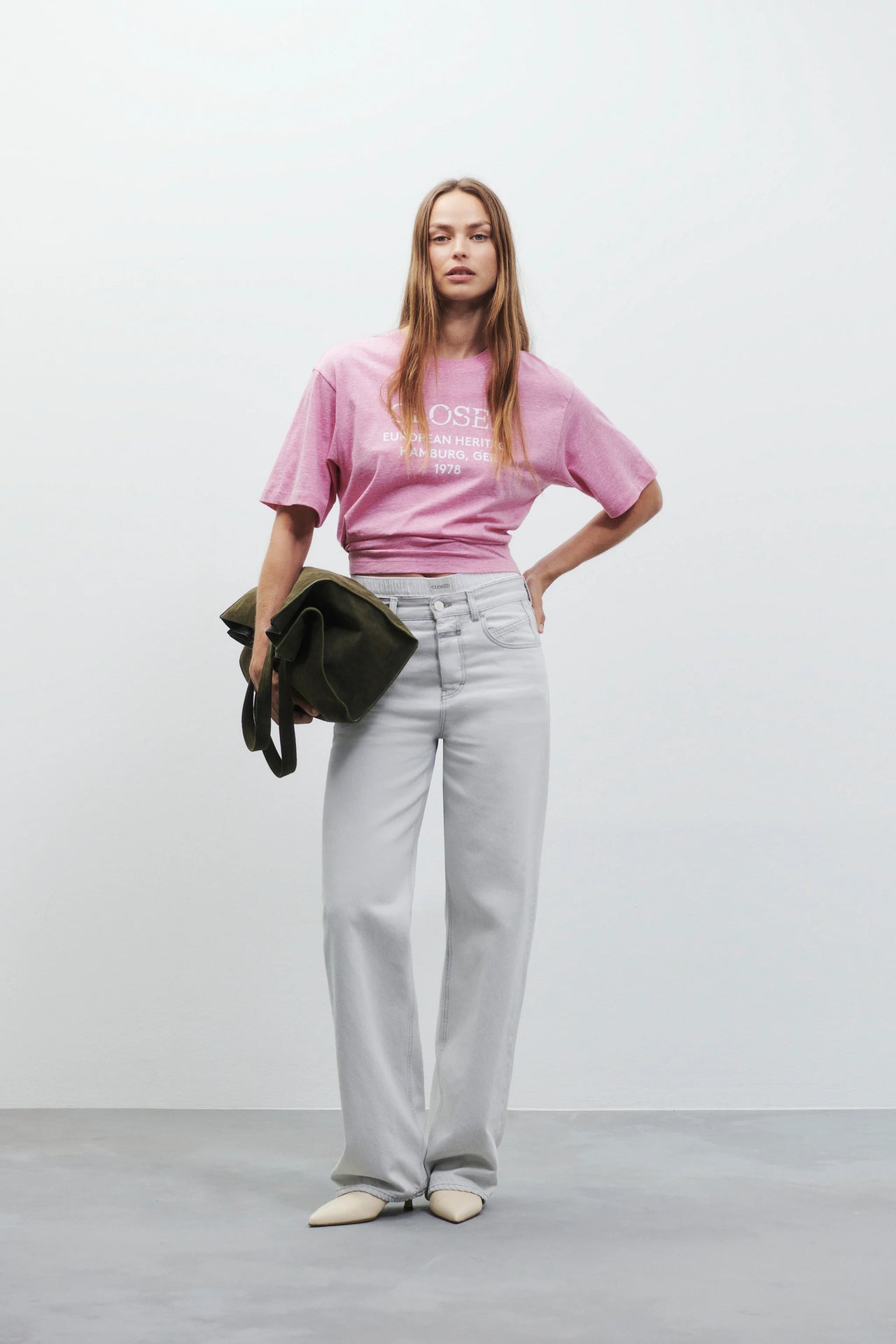 CLOSED WOMENS NIKKA WIDE DENIM - LIGHT GREY