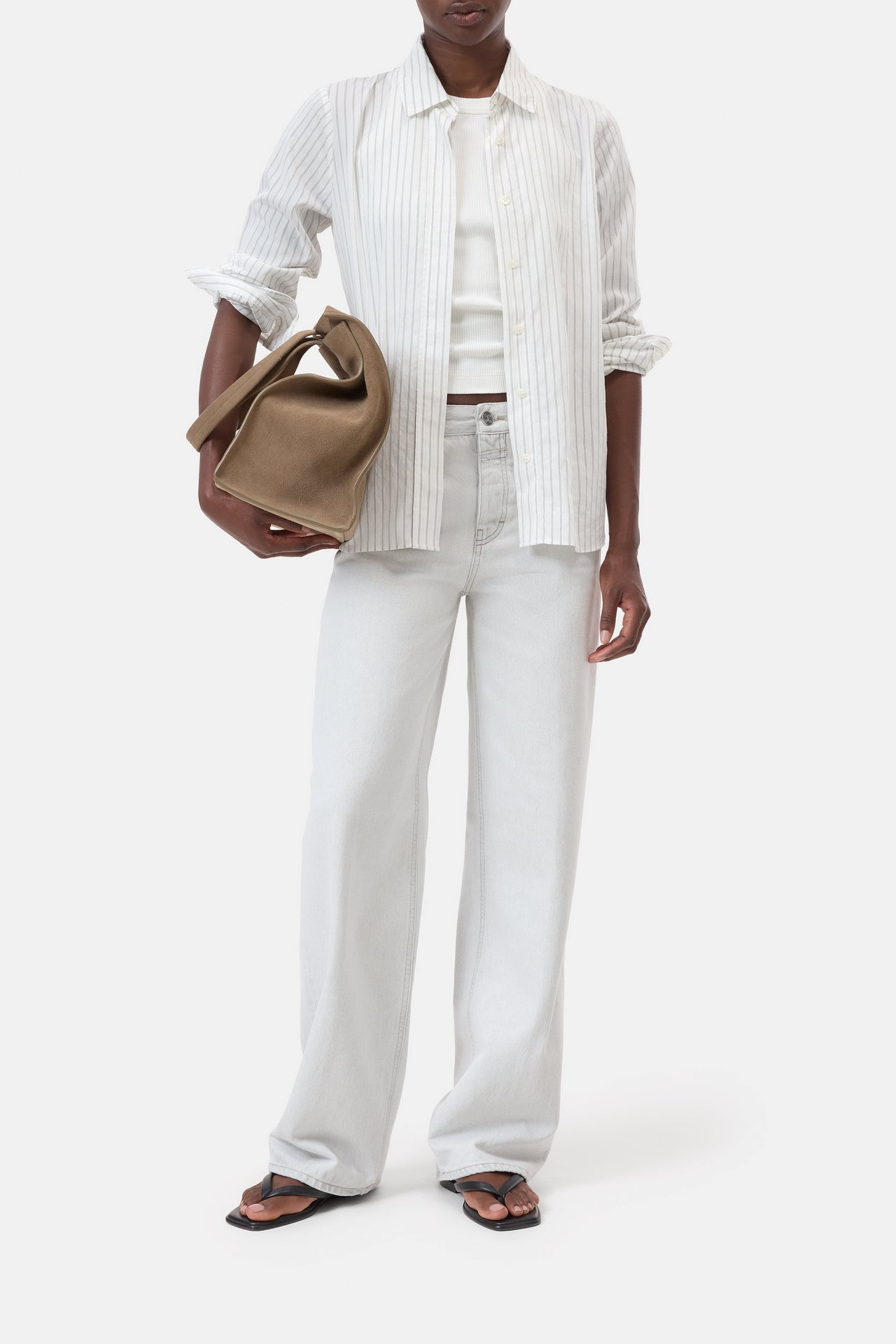 CLOSED WOMENS NIKKA WIDE DENIM - LIGHT GREY