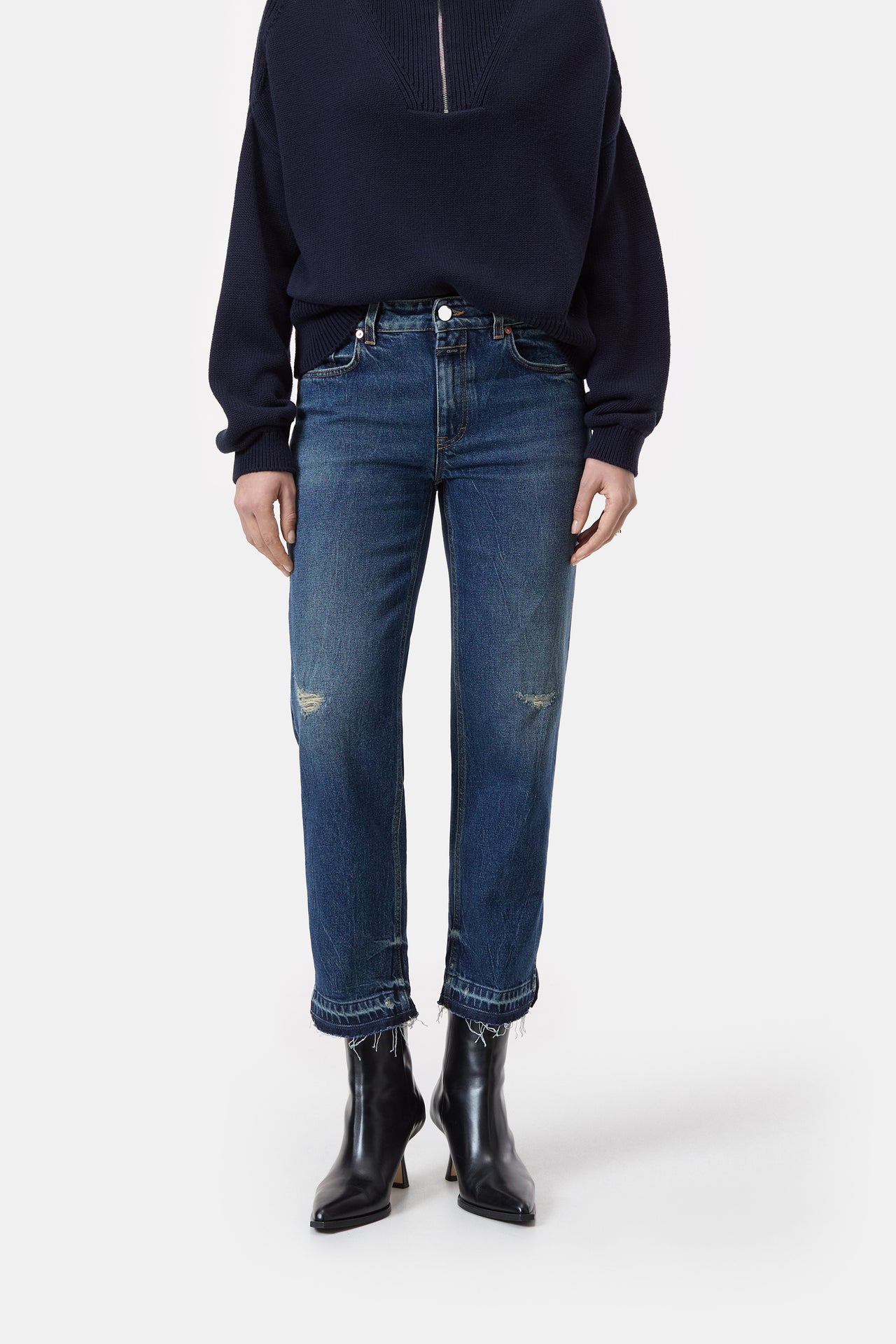 CLOSED MILO STRAIGHT LEG DENIM - DARK BLUE