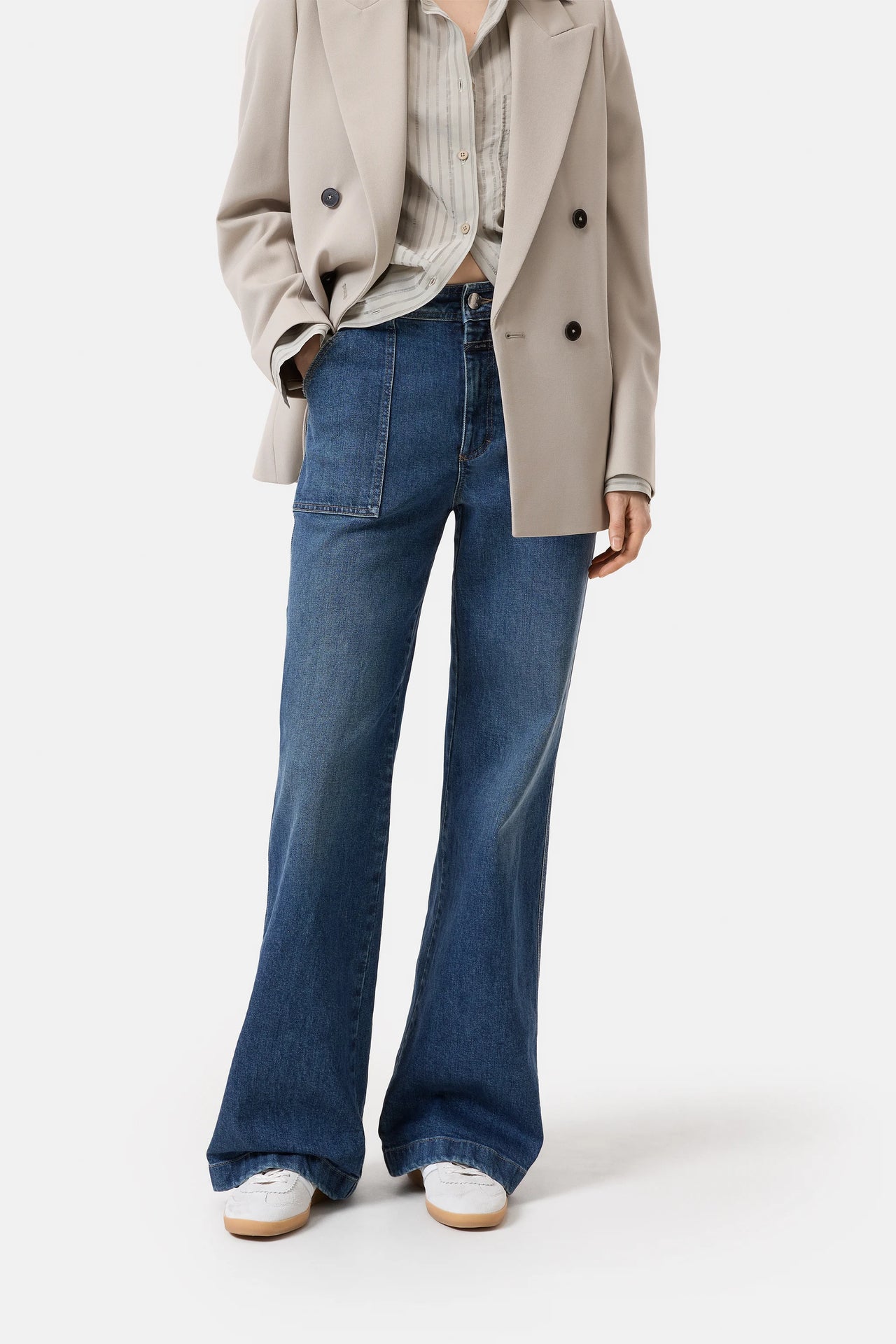 CLOSED WOMENS ARIA FLARED DENIM - DARK BLUE