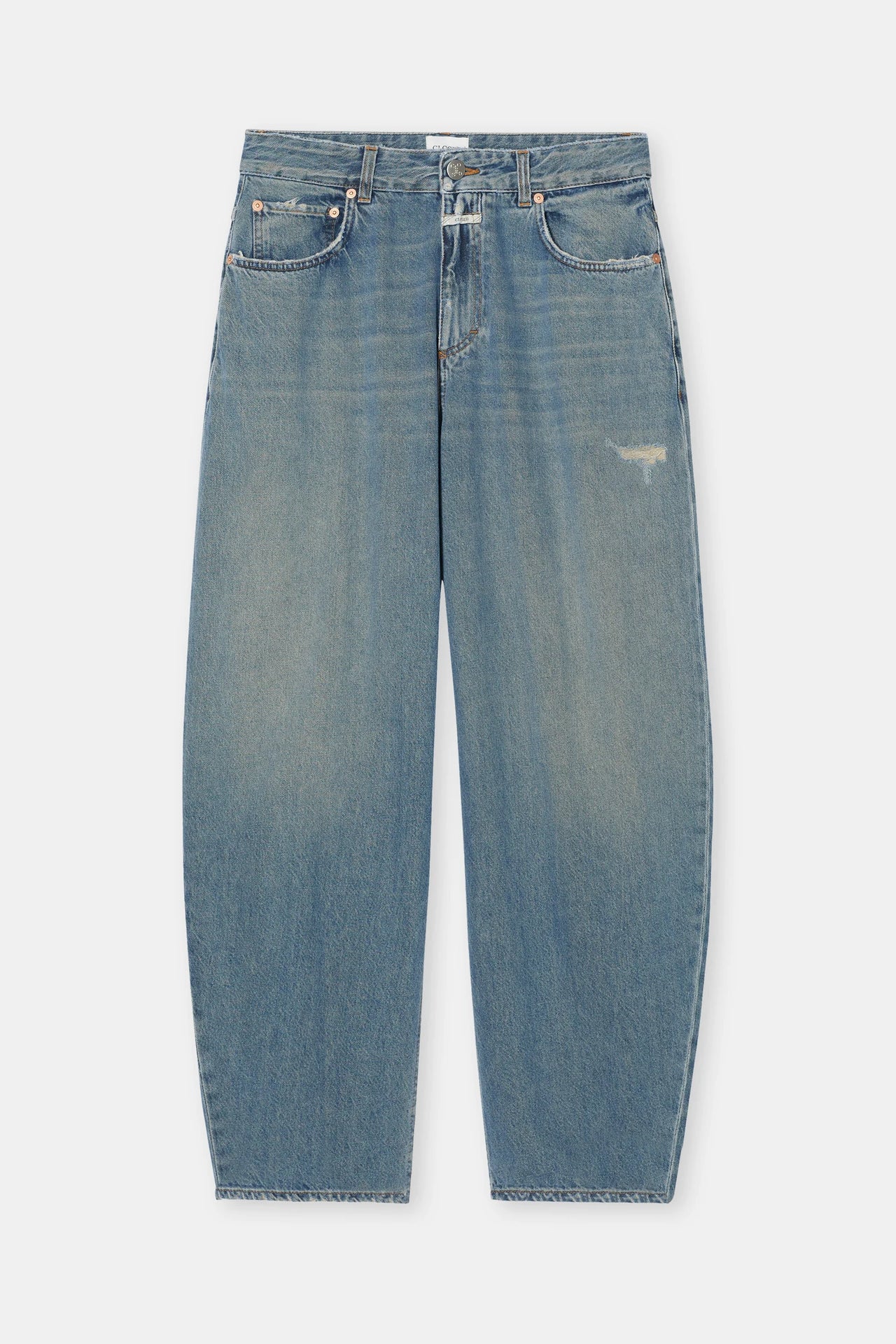 CLOSED JAZZIE BARREL LEG DENIM - MID BLUE