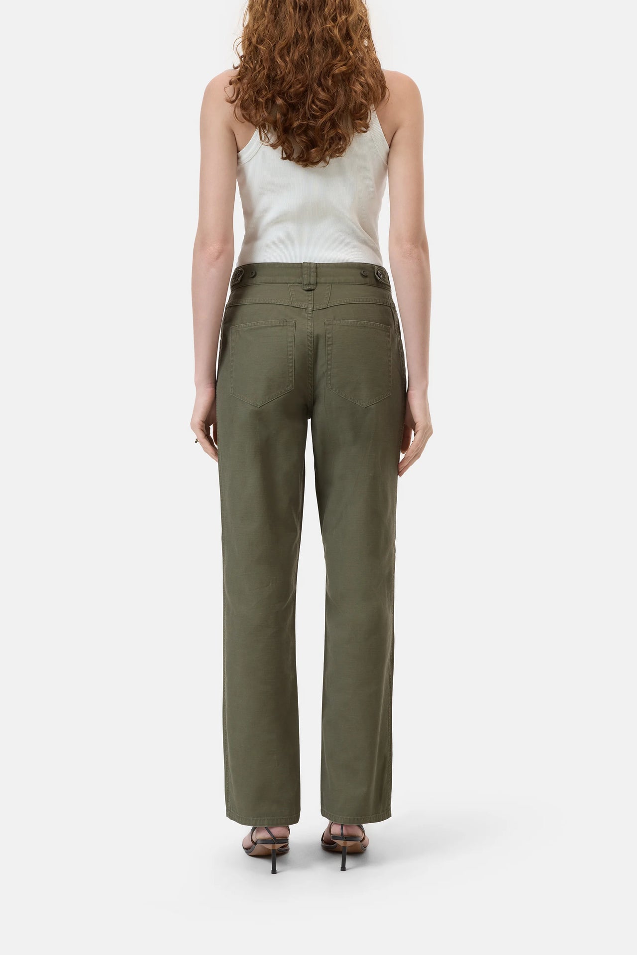 CLOSED WOMENS HALI-X STRAIGHT LEG PANTS - FOREST GREEN