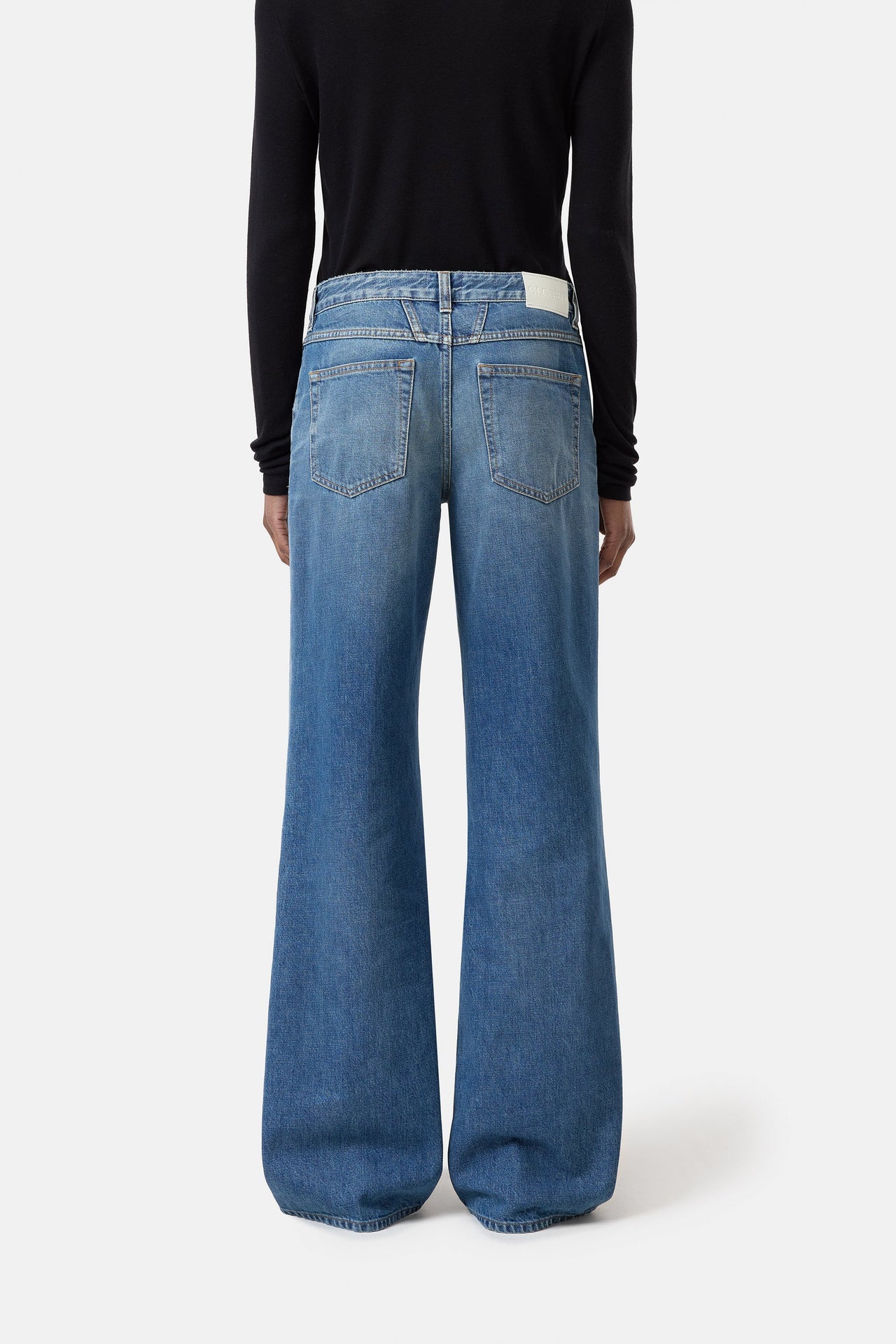 CLOSED GILLAN WIDE LEG DENIM - MID BLUE