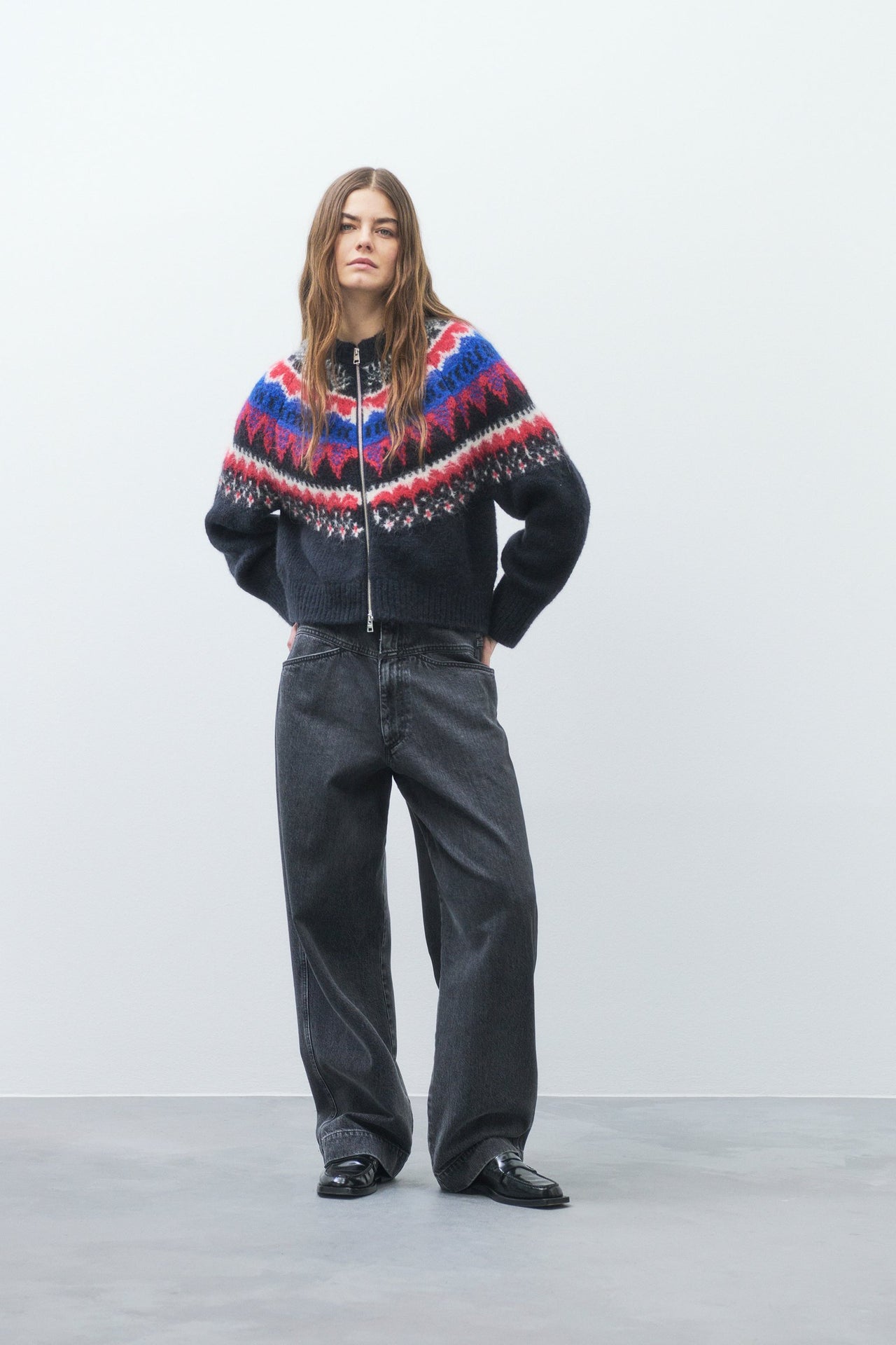 CLOSED WOMENS DENI-X WIDE LEG DENIM - DARK GREY