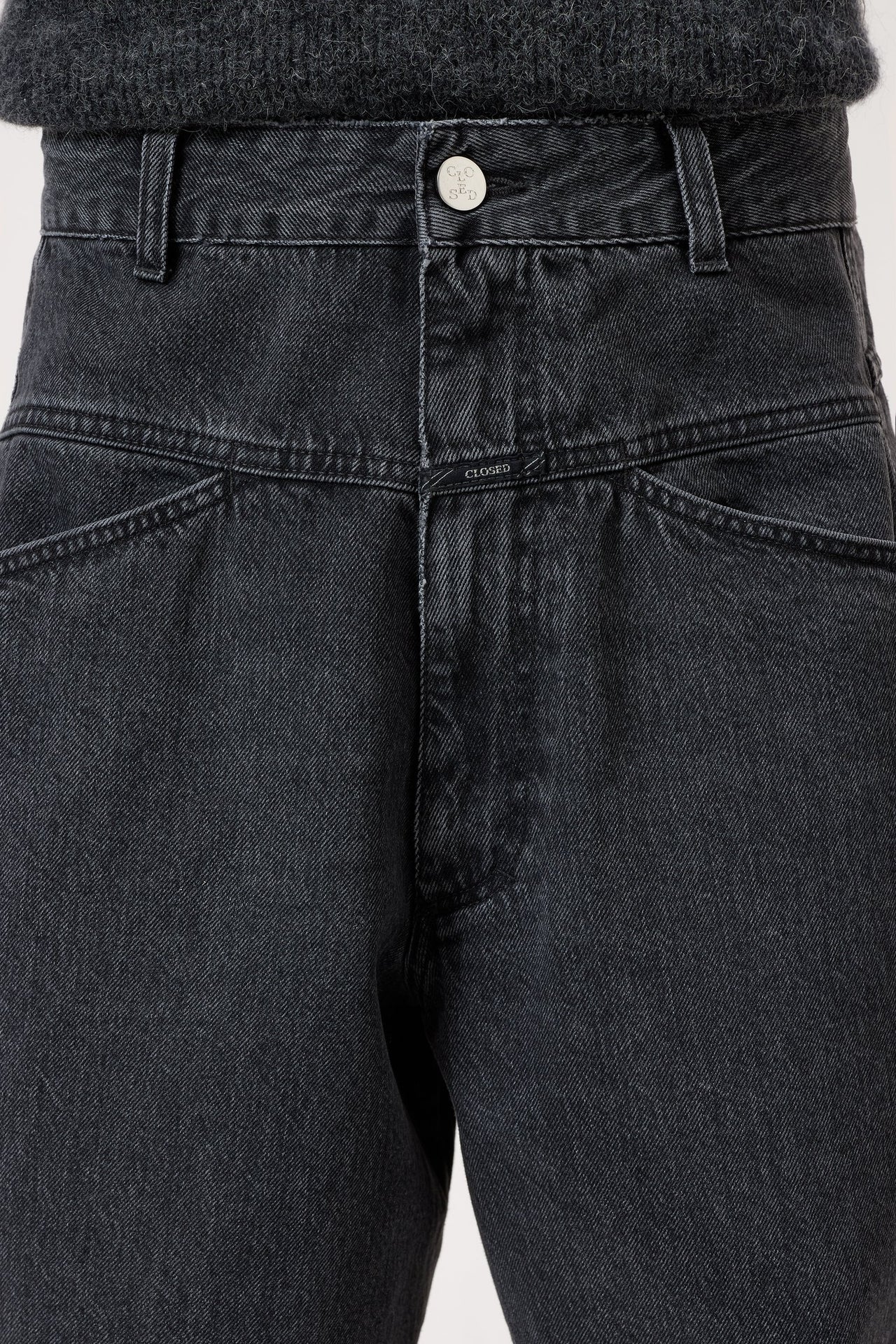 CLOSED WOMENS DENI-X WIDE LEG DENIM - DARK GREY