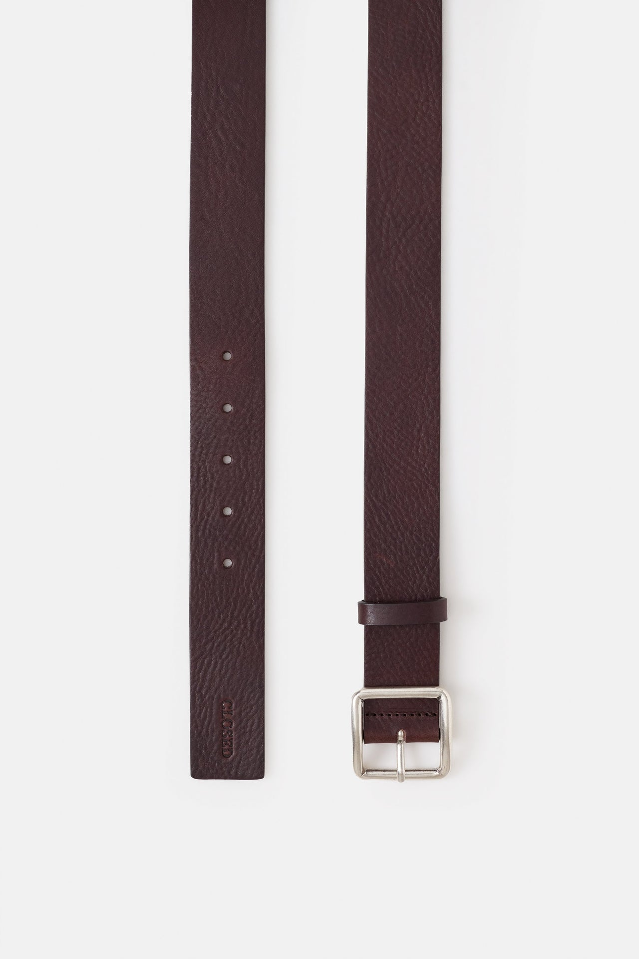 CLOSED MENS LEATHER BELT - ESPRESSO BROWN