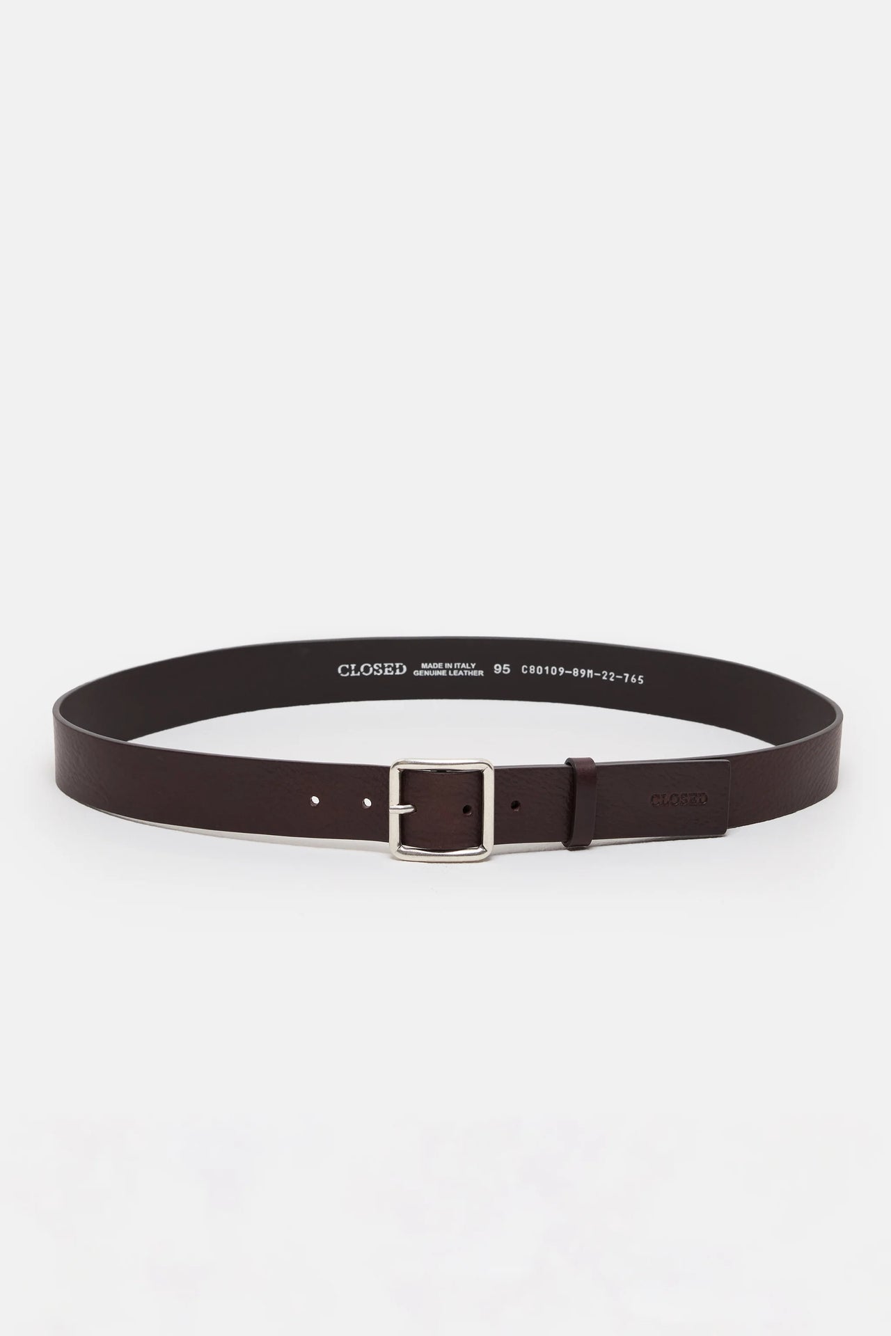 CLOSED MENS LEATHER BELT - ESPRESSO BROWN