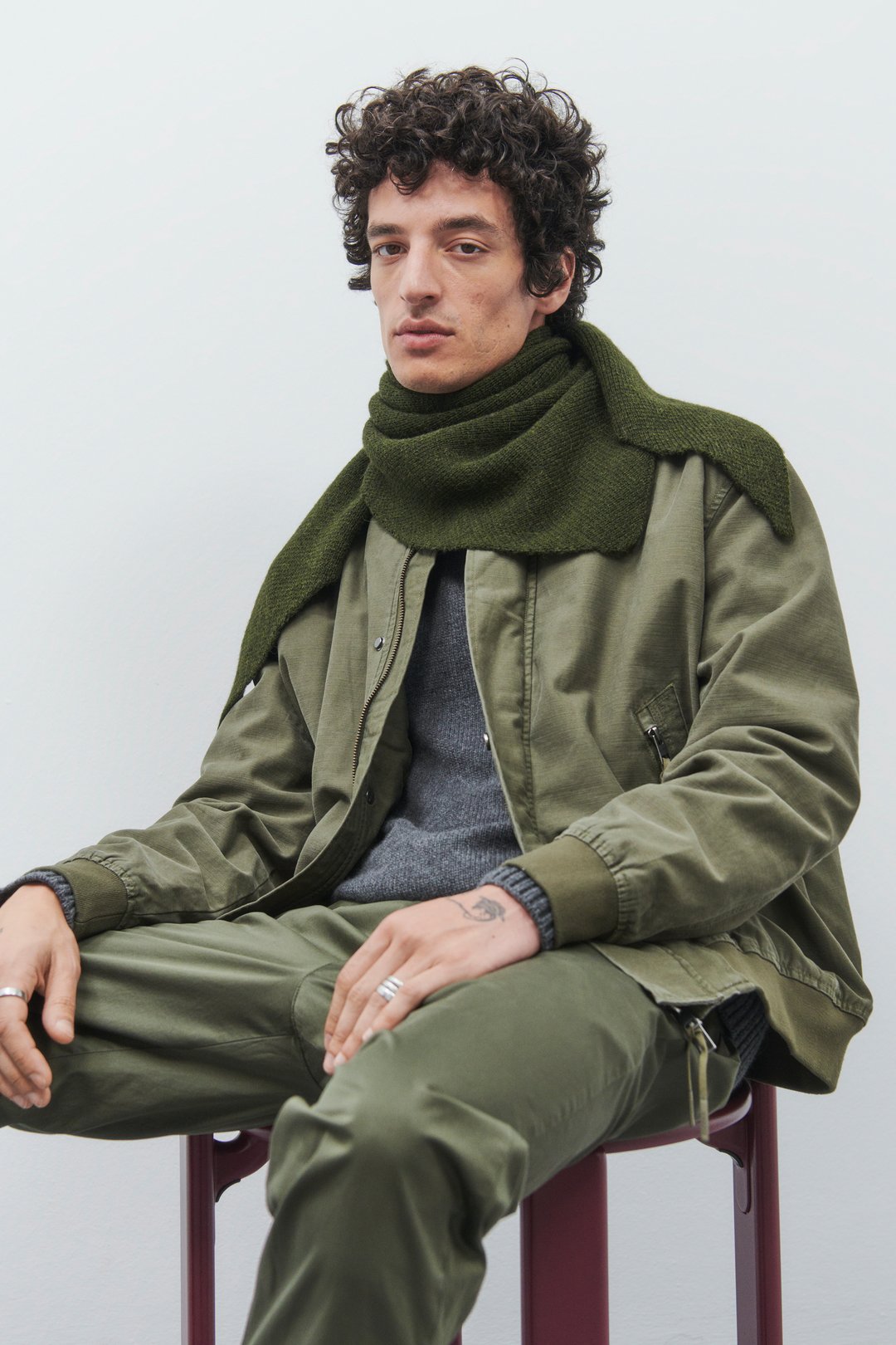 CLOSED MENS ALPACA KNITTED SCARF - 3 COLORS