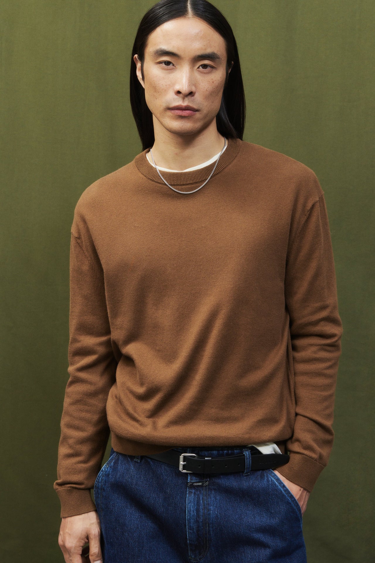 CLOSED MENS COTTON BLEND SWEATER - 2 COLORS