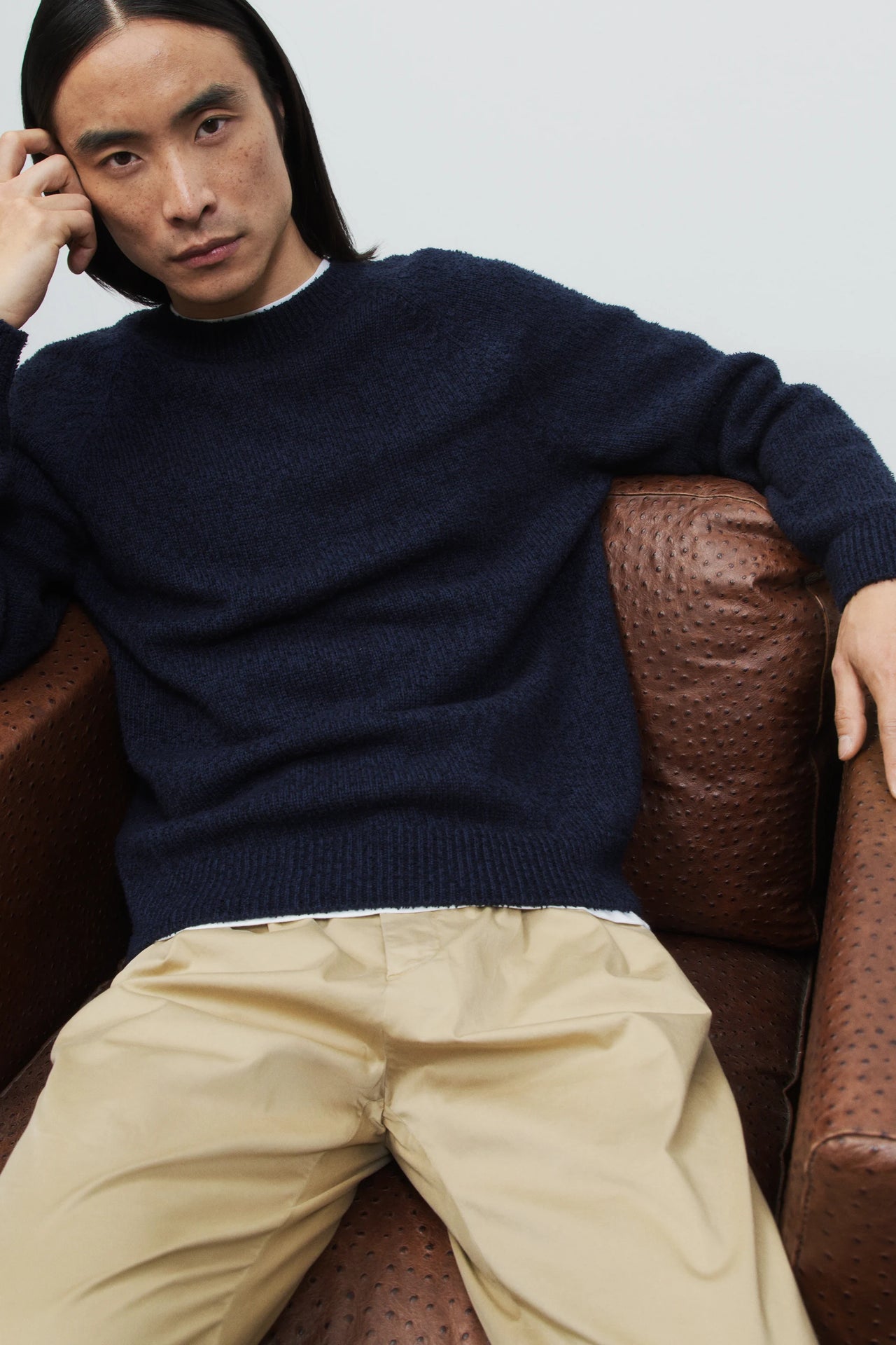 CLOSED MENS COTTON/WOOL CREWNECK - 2 COLORS