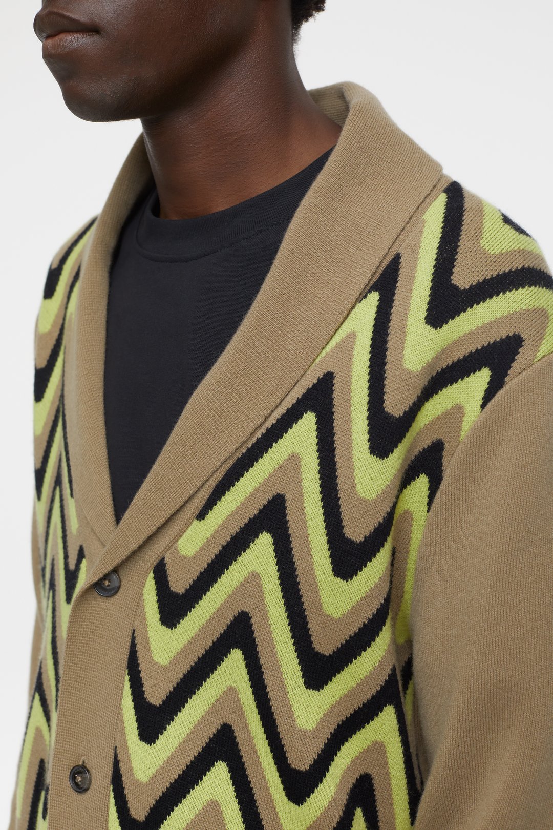 CLOSED MENS CASHMERE MIX CARDIGAN- PRIMARY YELLOW