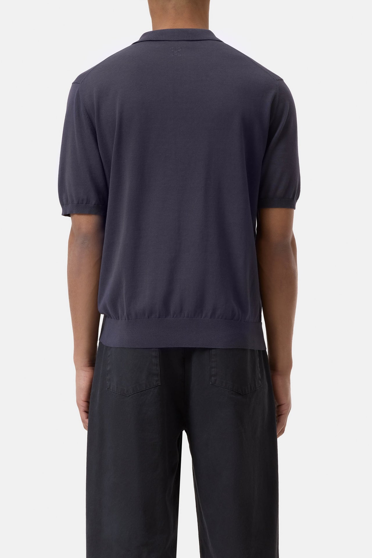 CLOSED MENS COTTON POLO SHIRT - SMOKEY BLUE