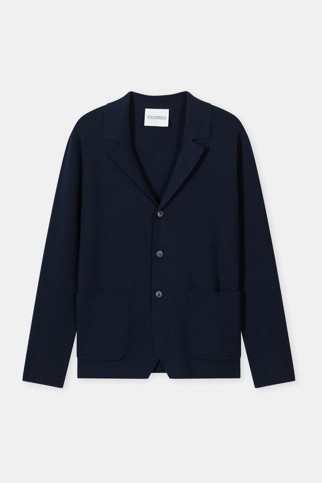 CLOSED MENS KNITTED BLAZER - DARK NIGHT