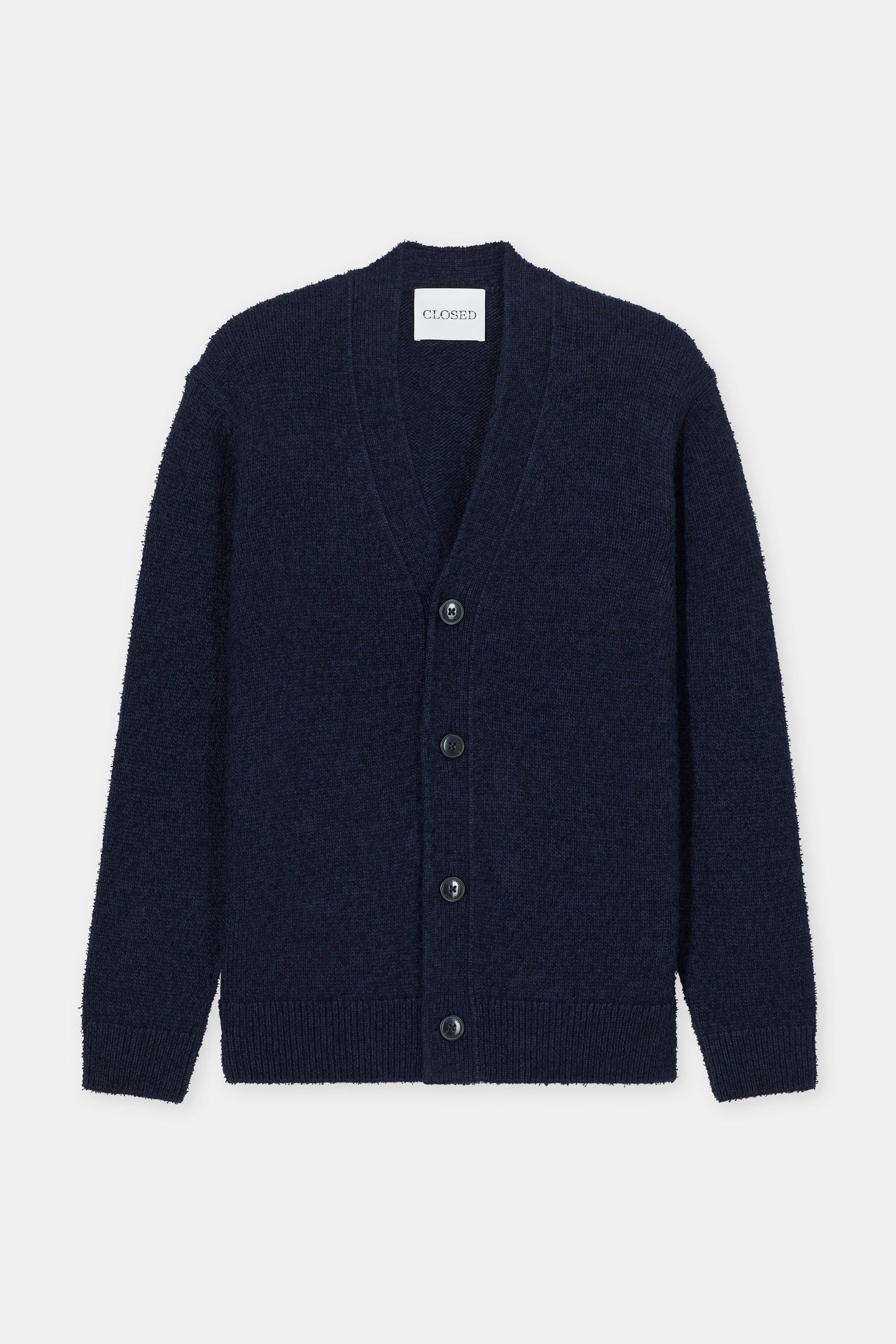 CLOSED MENS COTTON-WOOL BOUCLÉ CARDIGAN - 2 COLORS