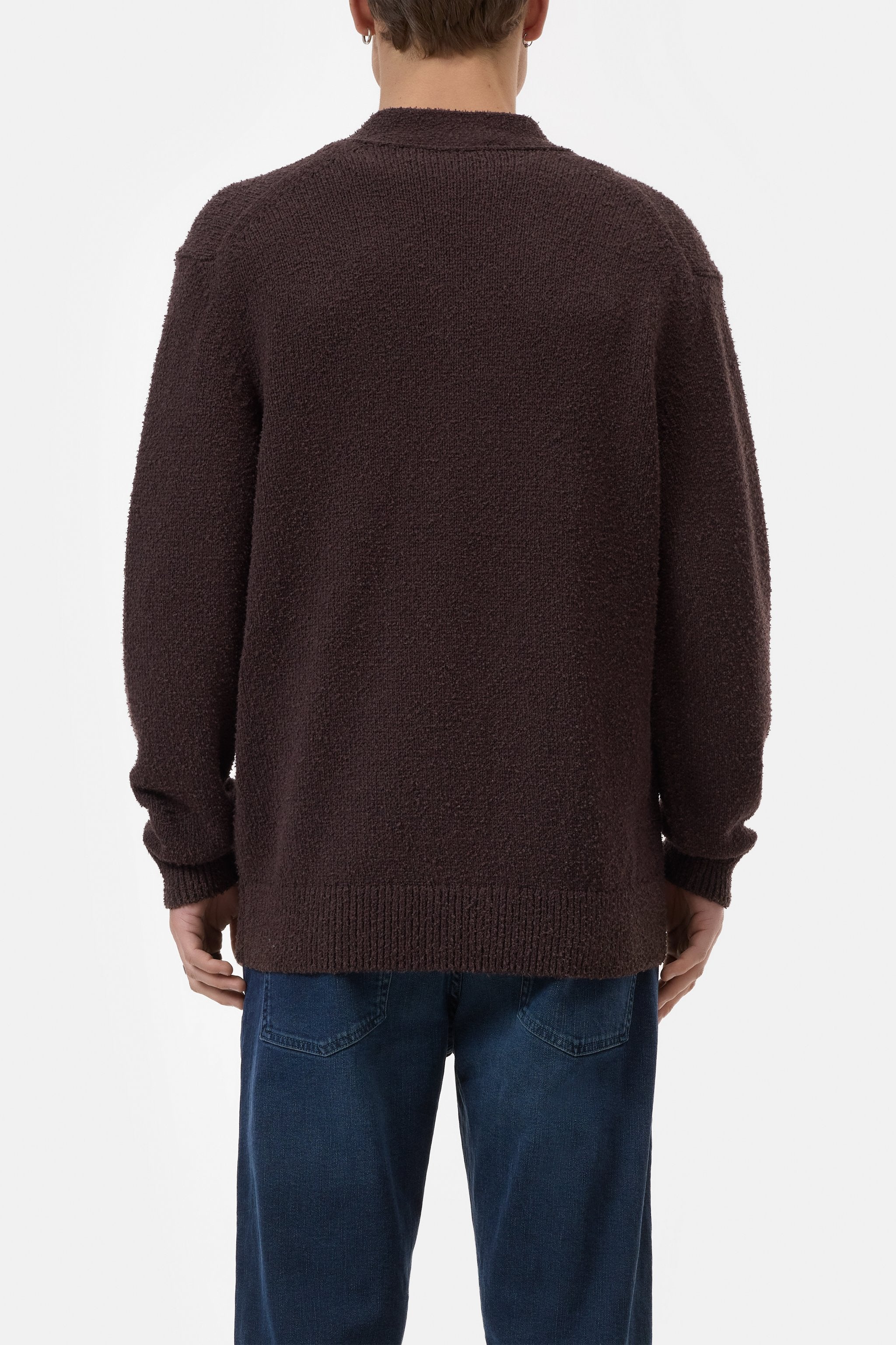 CLOSED MENS COTTON-WOOL BOUCLÉ CARDIGAN - 2 COLORS – HAUS OF HANZ