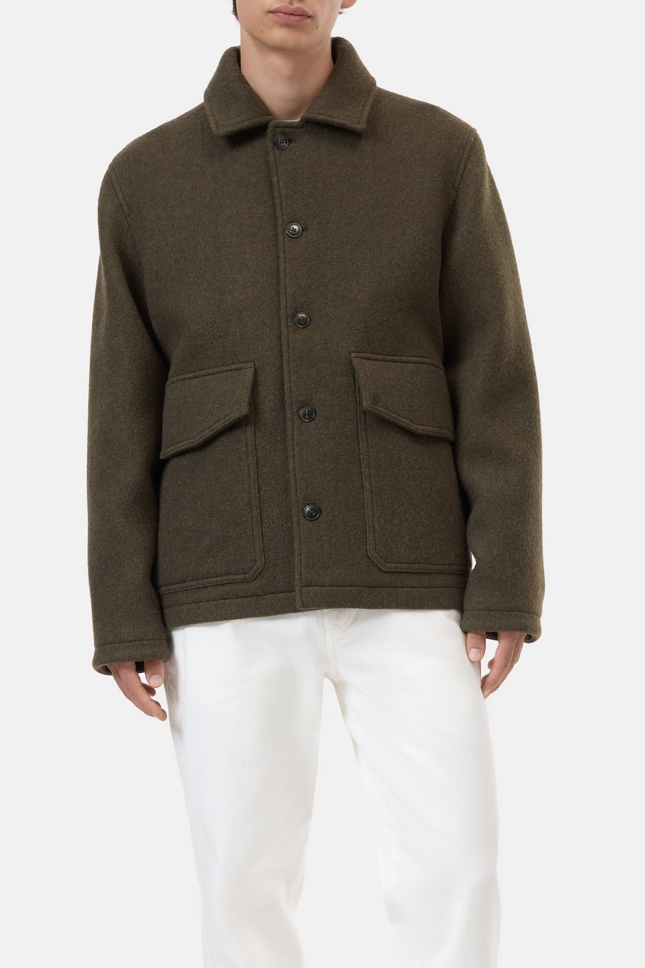 CLOSED MENS CARGO JACKET - MARSH GREEN