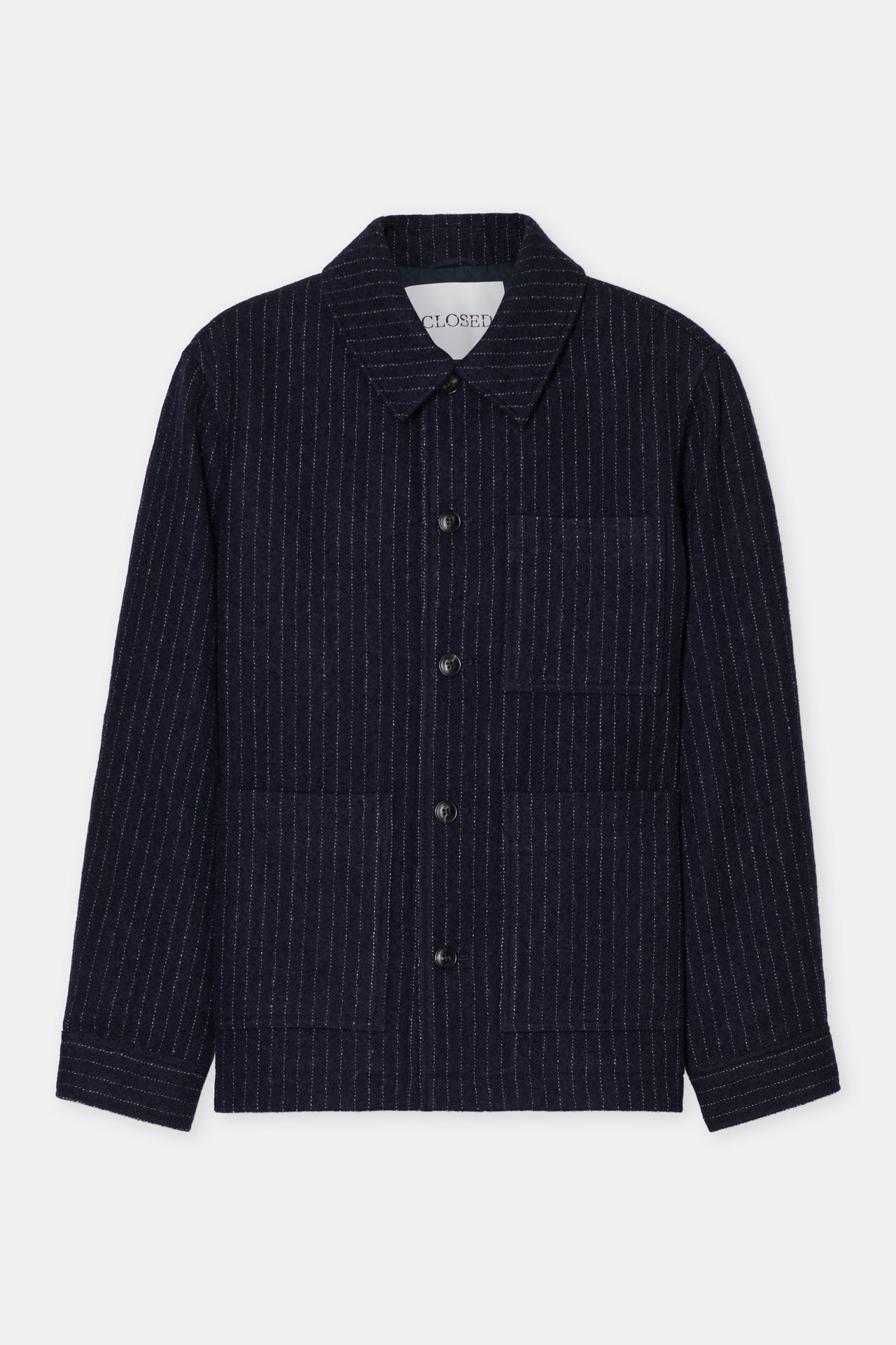 CLOSED MENS WOOL STUDIO JACKET - DARK NIGHT