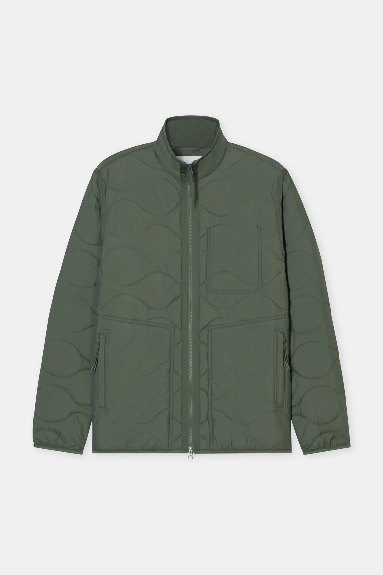 CLOSED MENS QUILTED JACKET - OLIVE GREEN