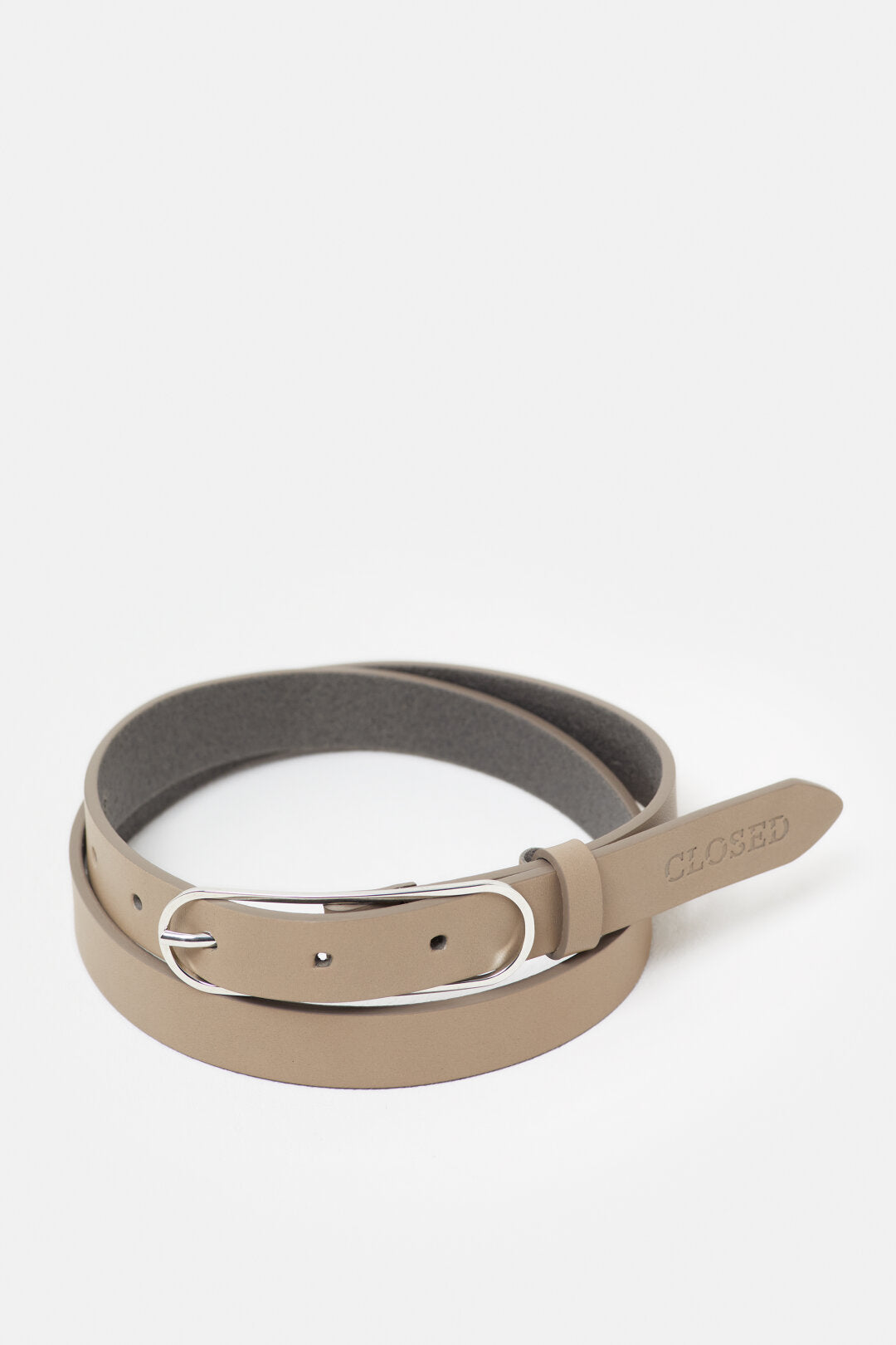 CLOSED WOMENS SLIM BELT WITH METAL BUCKLE- 2 COLORS