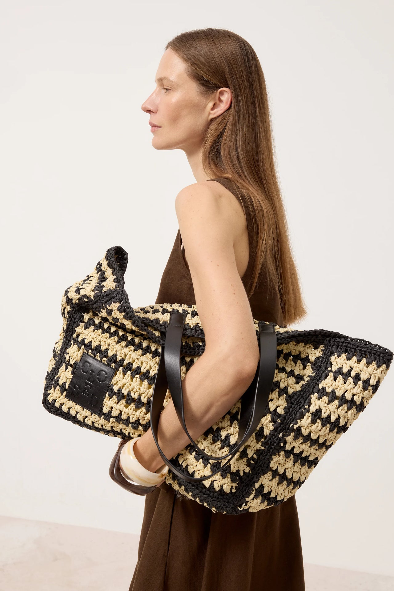 CLOSED WOMENS WOVEN BAG - BLACK