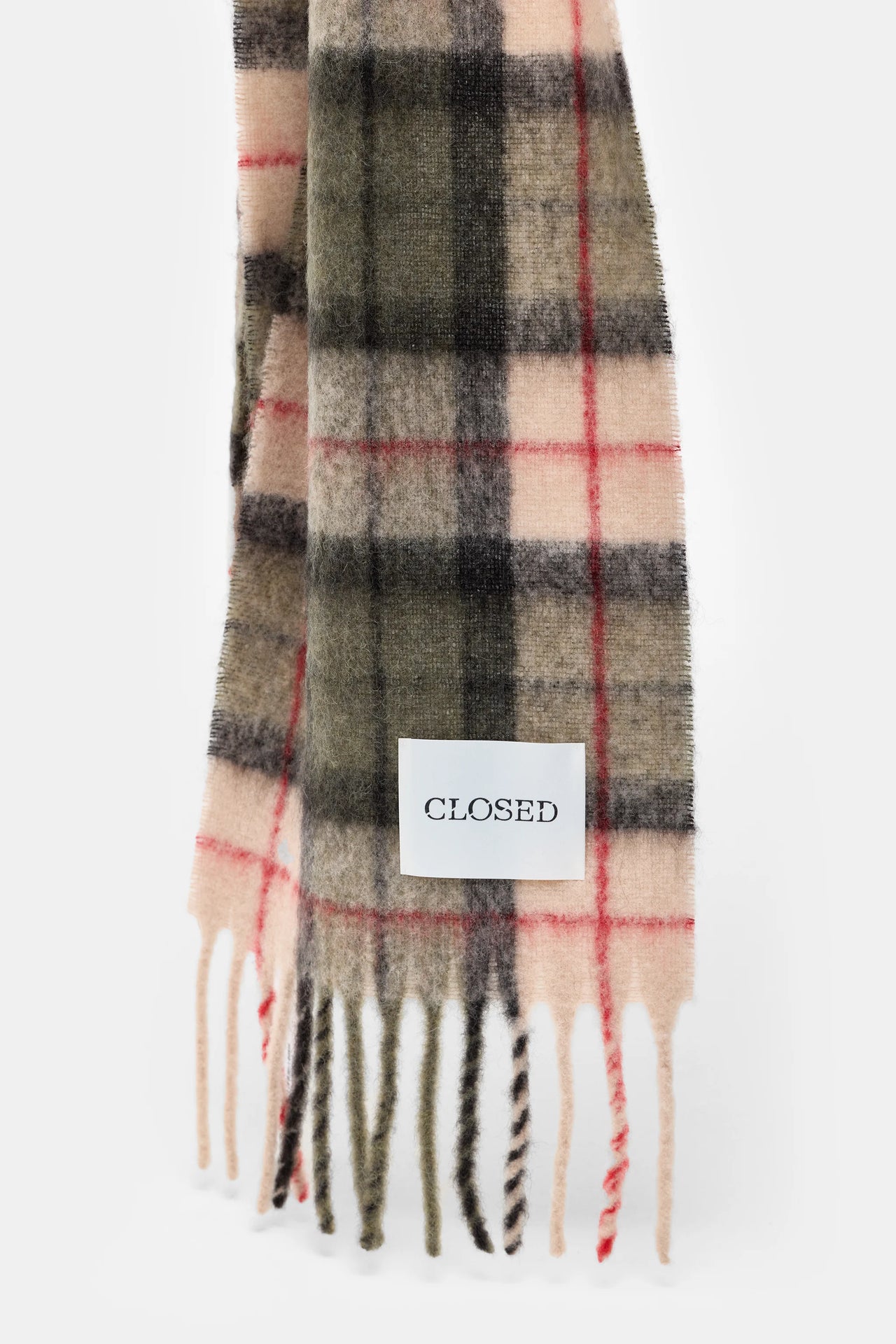 CLOSED WOMENS CHECKERED SCARF IN ALPACA MIX - 2 COLORS