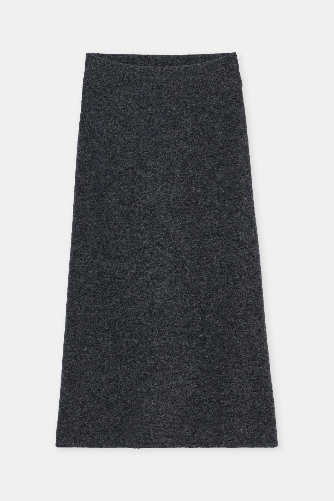 CLOSED WOMENS LONG KNIT SKIRT IN ALPACA-WOOL BLEND - DARK GREY MELANGE