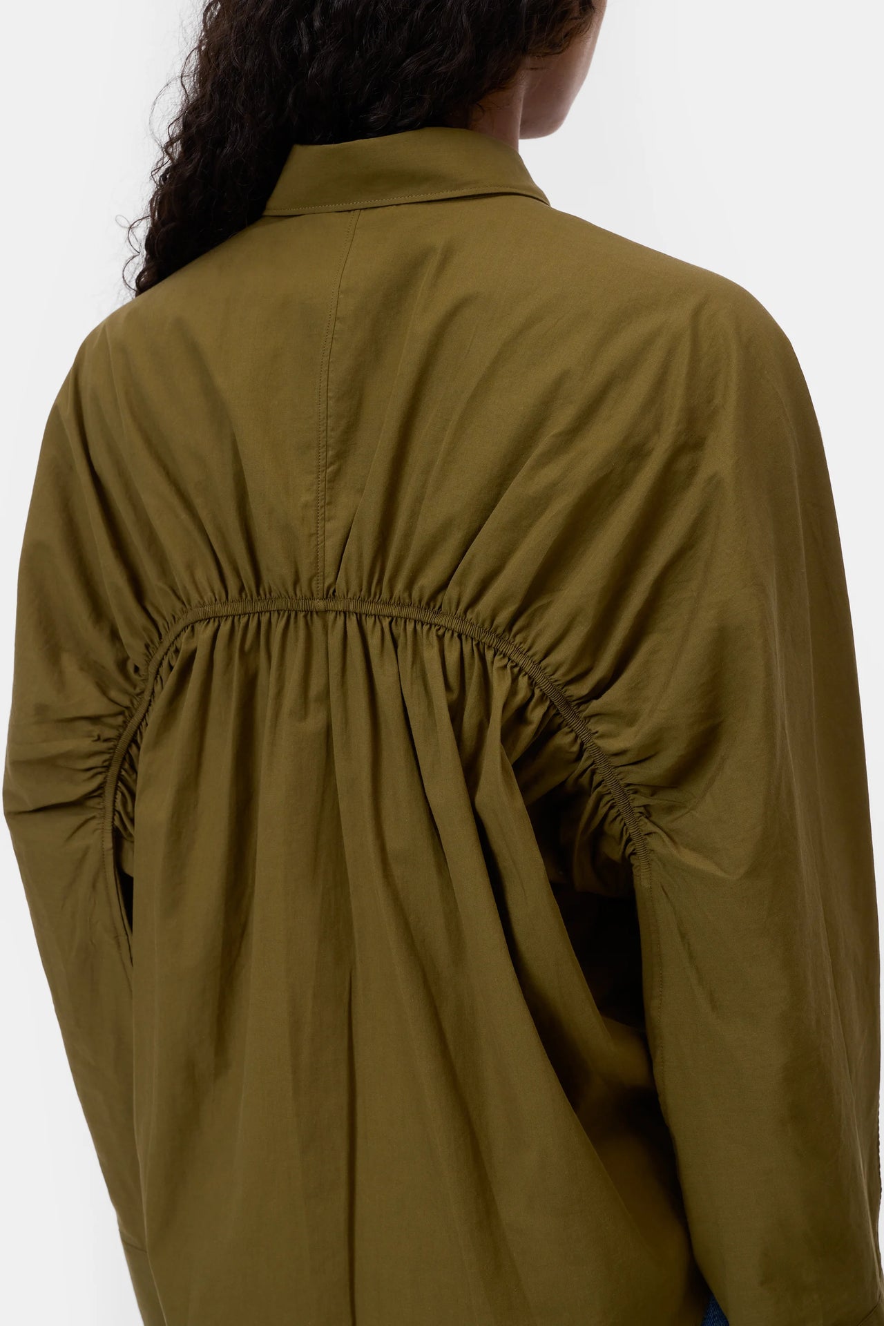 CLOSED WOMENS ORGANIC COTTON GATHERED SHIRT - 2 COLORS