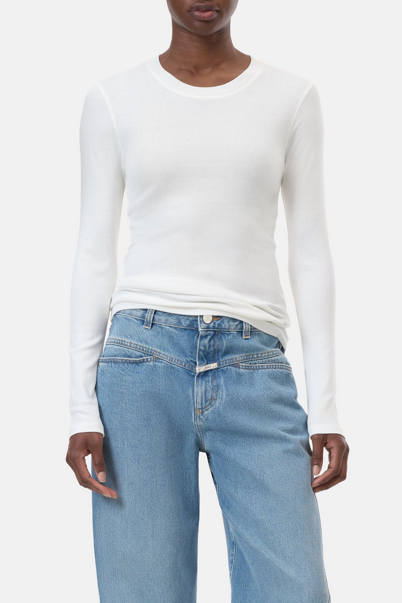 CLOSED WOMENS COTTON BLEND L/S SHIRT - 4 COLORS