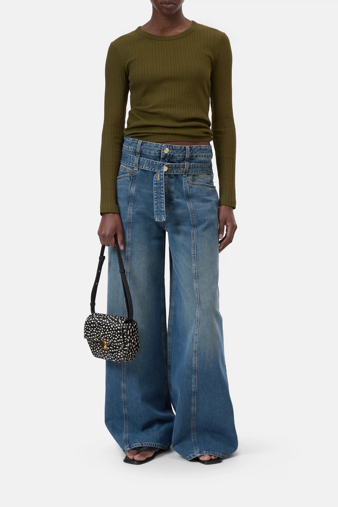 CLOSED WOMENS RIBBED COTTON LONGSLEEVE CREWNECK - 2 COLORS