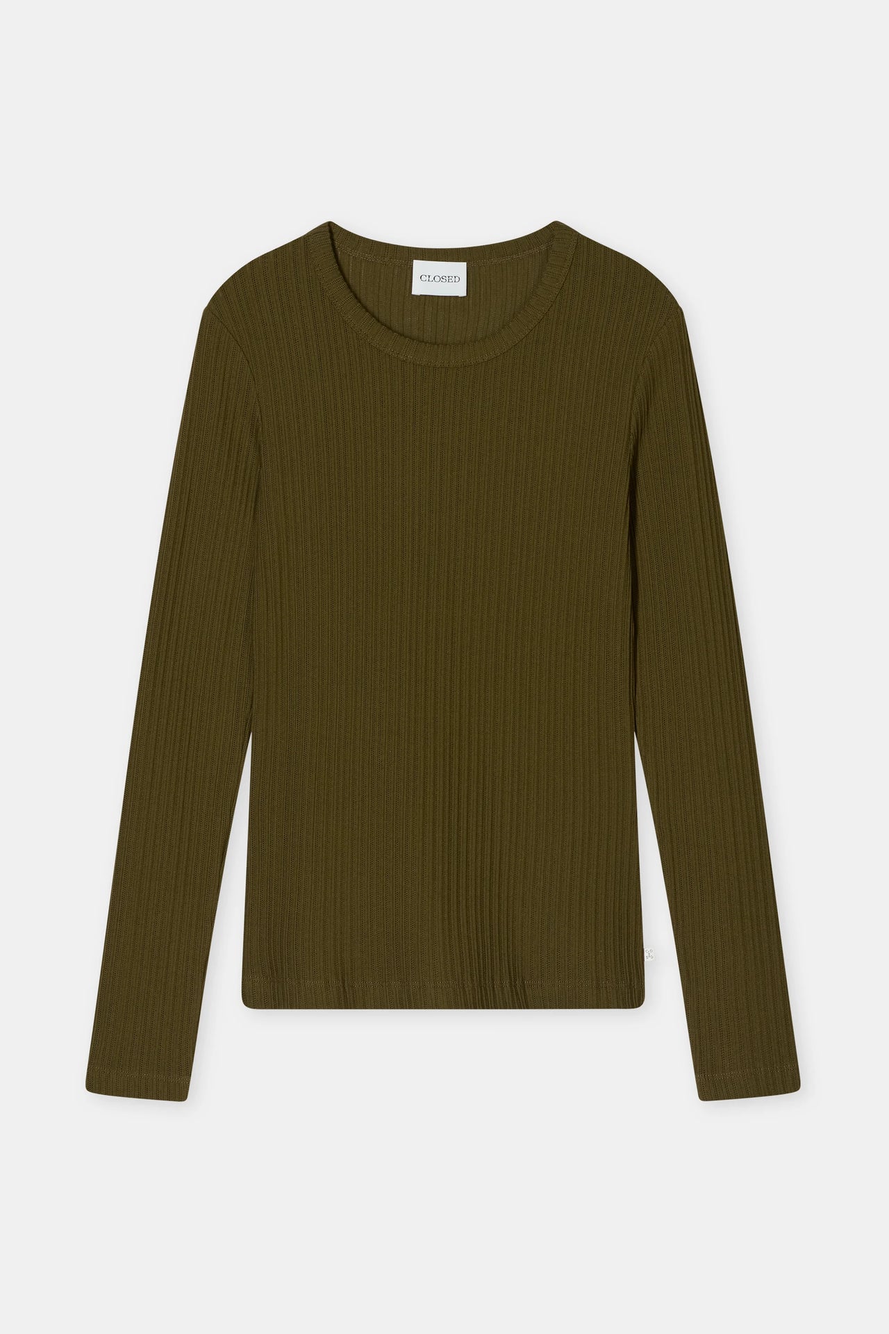 CLOSED WOMENS RIBBED COTTON LONGSLEEVE CREWNECK - 2 COLORS