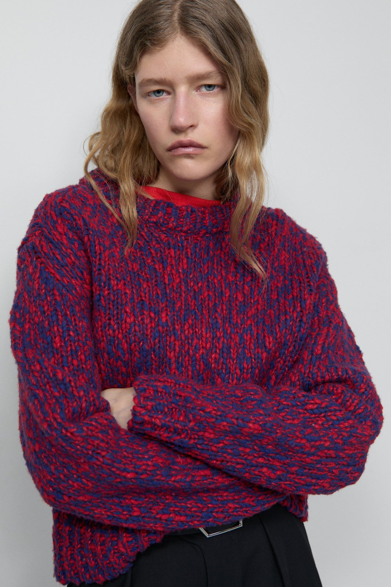 CLOSED WOMENS WOOL BLEND JUMPER - CHILI PEPPER RED