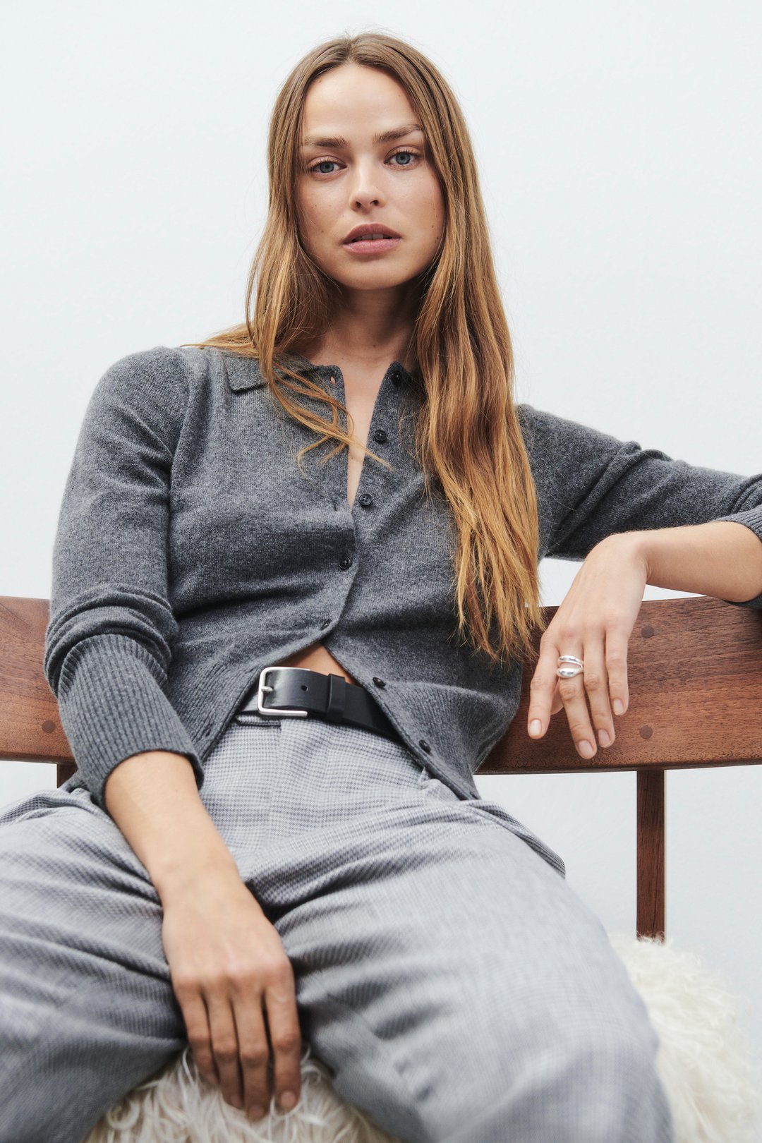 CLOSED WOMENS COLLARED CASHMERE CARDIGAN - 2 COLORS