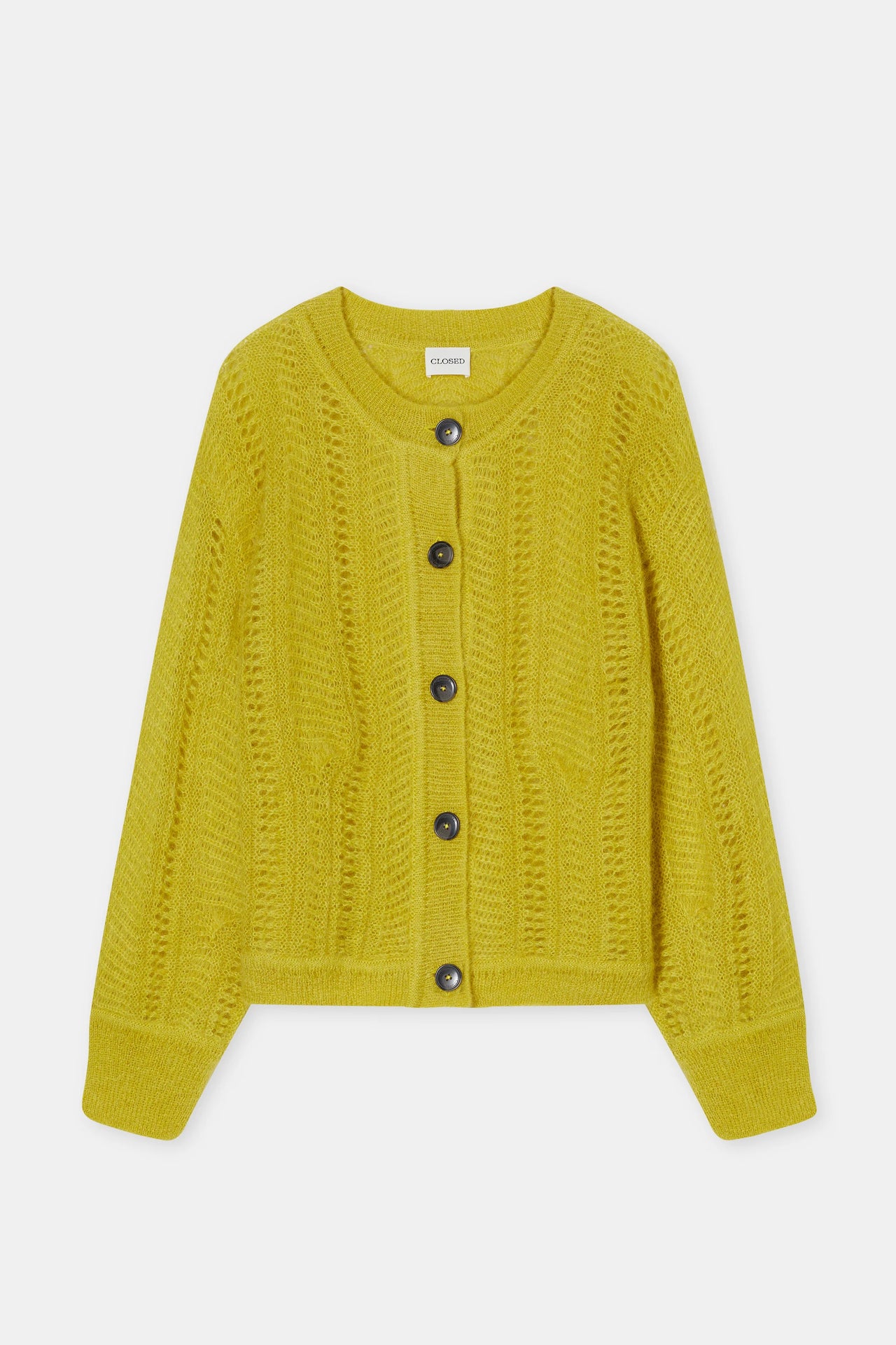 CLOSED WOMENS WOOL BLEND CARDIGAN - GOLDEN YELLOW