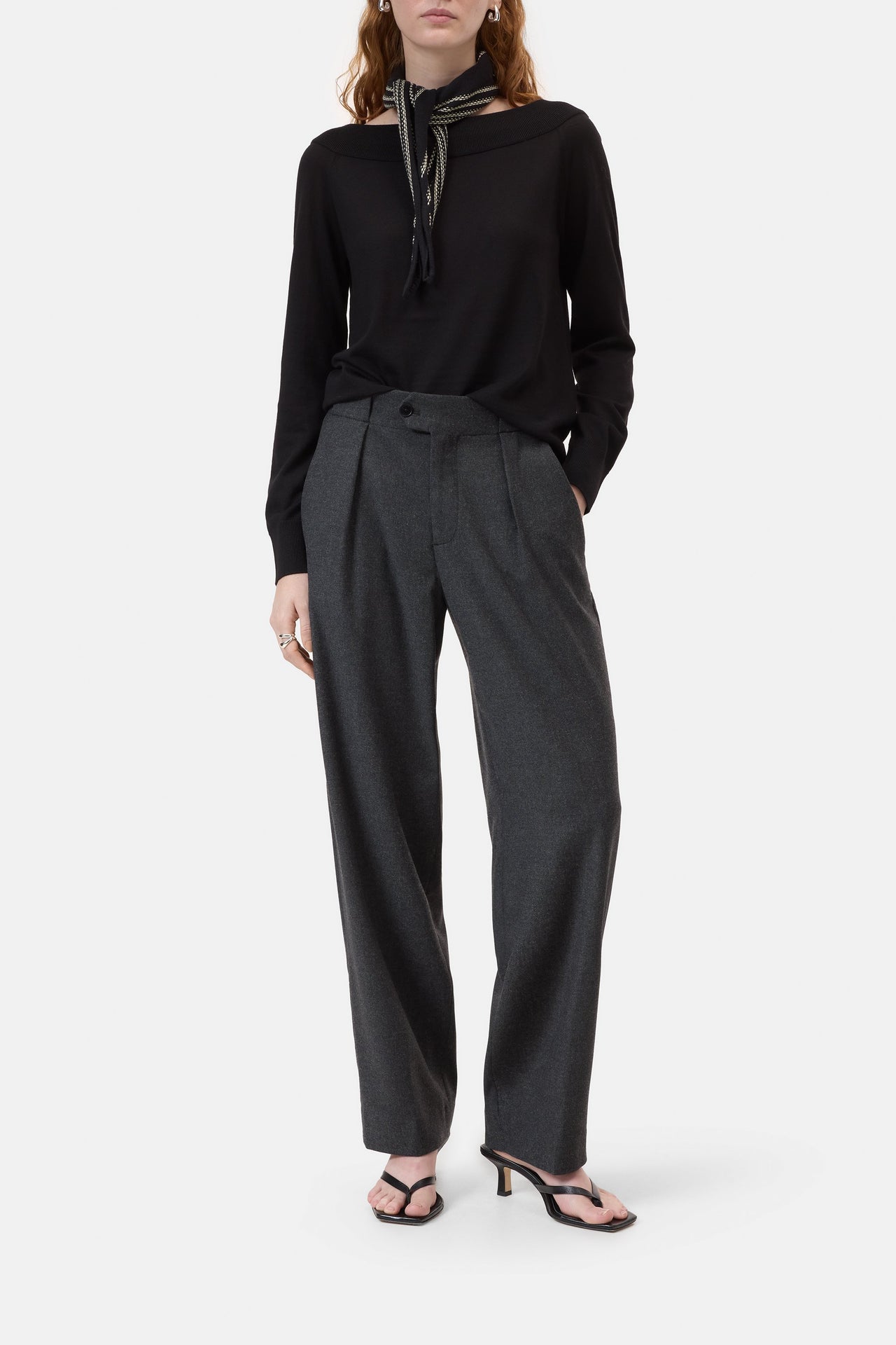 CLOSED WOMENS WIDE NECK WOOL/SILK SWEATER - 2 COLORS