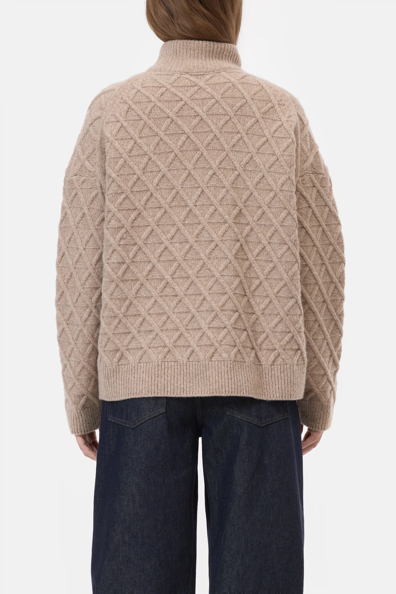 CLOSED WOMENS PURE WOOL TROYER SWEATER - CLAY BEIGE