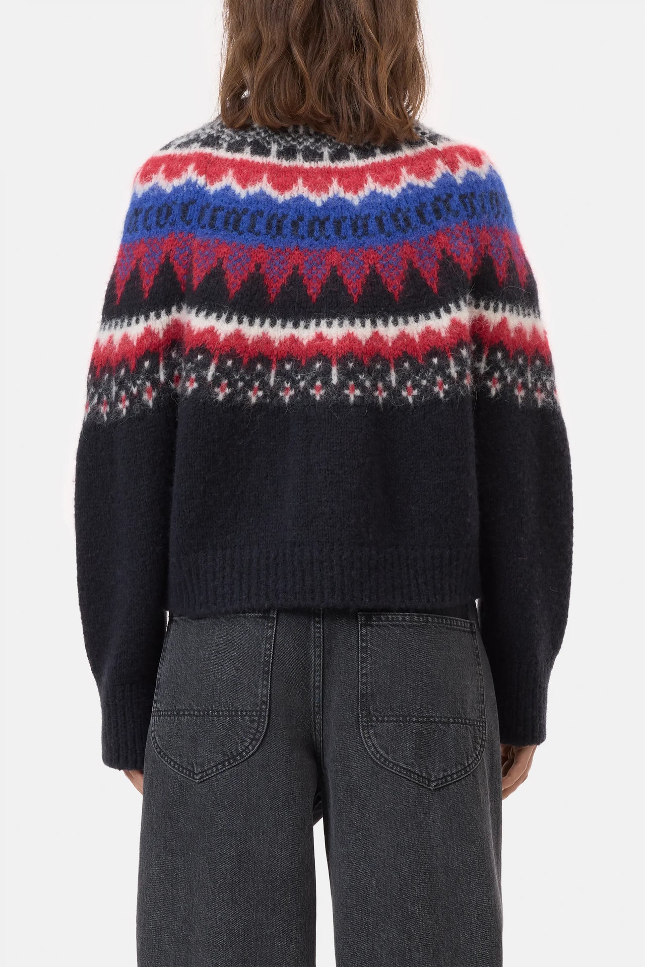 CLOSED WOMENS JACQUARD-CARDIGAN - COSMIC GREY