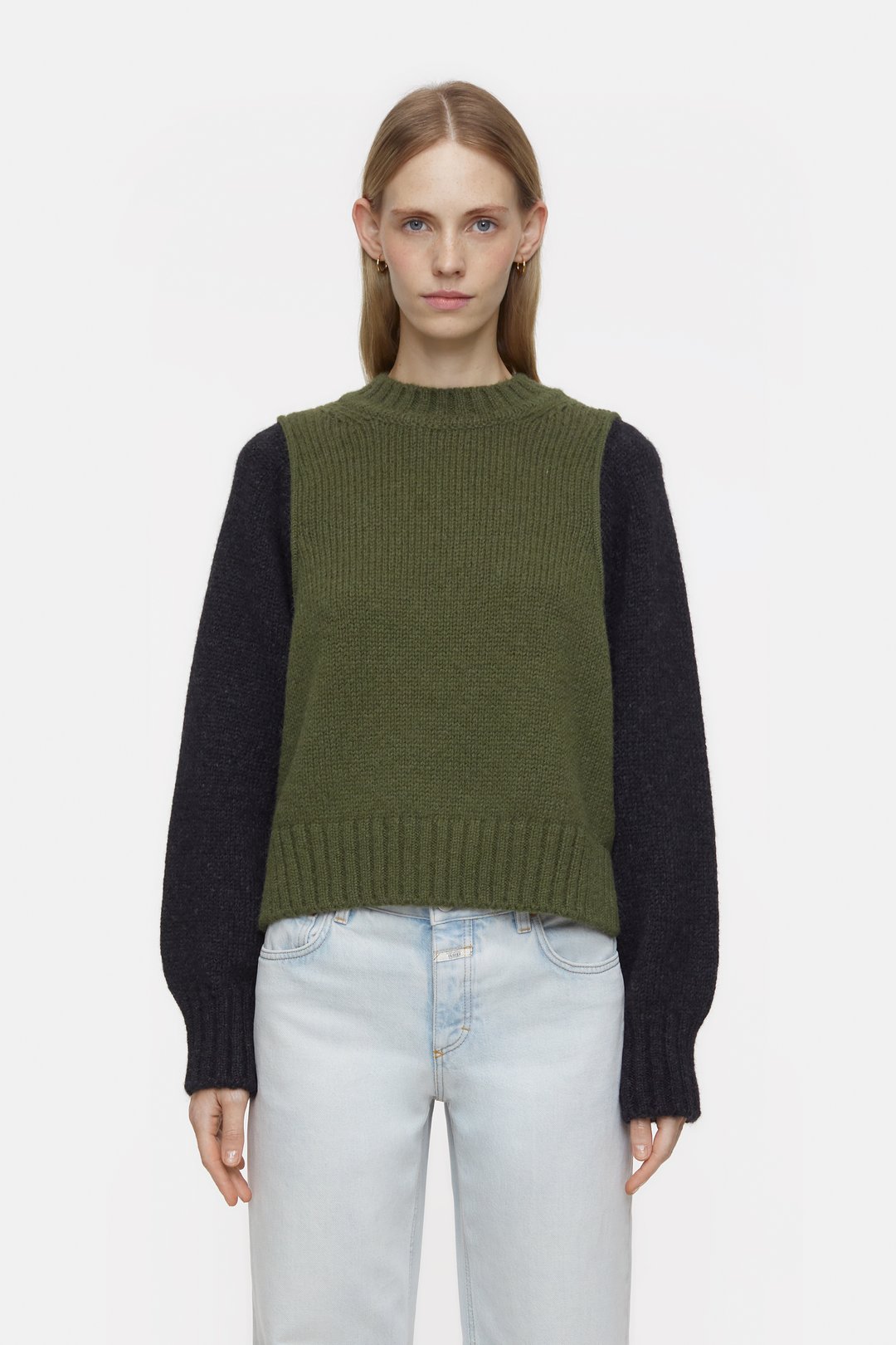 CLOSED WOMENS CREW NECK - INDUSTRIAL GREEN