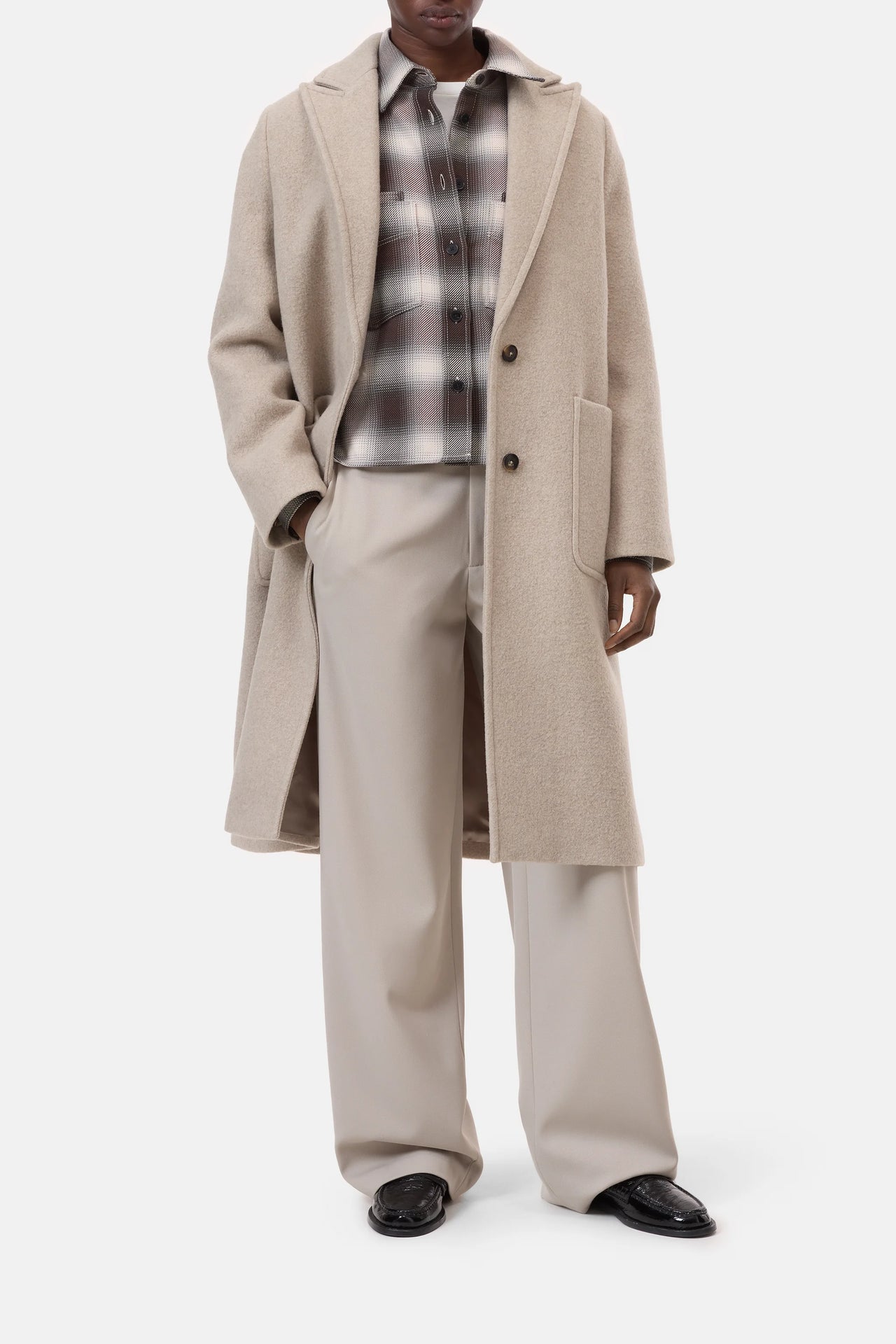 CLOSED WOMENS WOOL BLEND COAT- SILT GREY