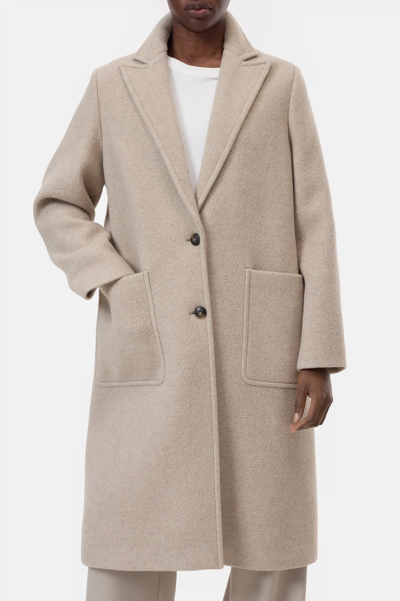 CLOSED WOMENS WOOL BLEND COAT- SILT GREY